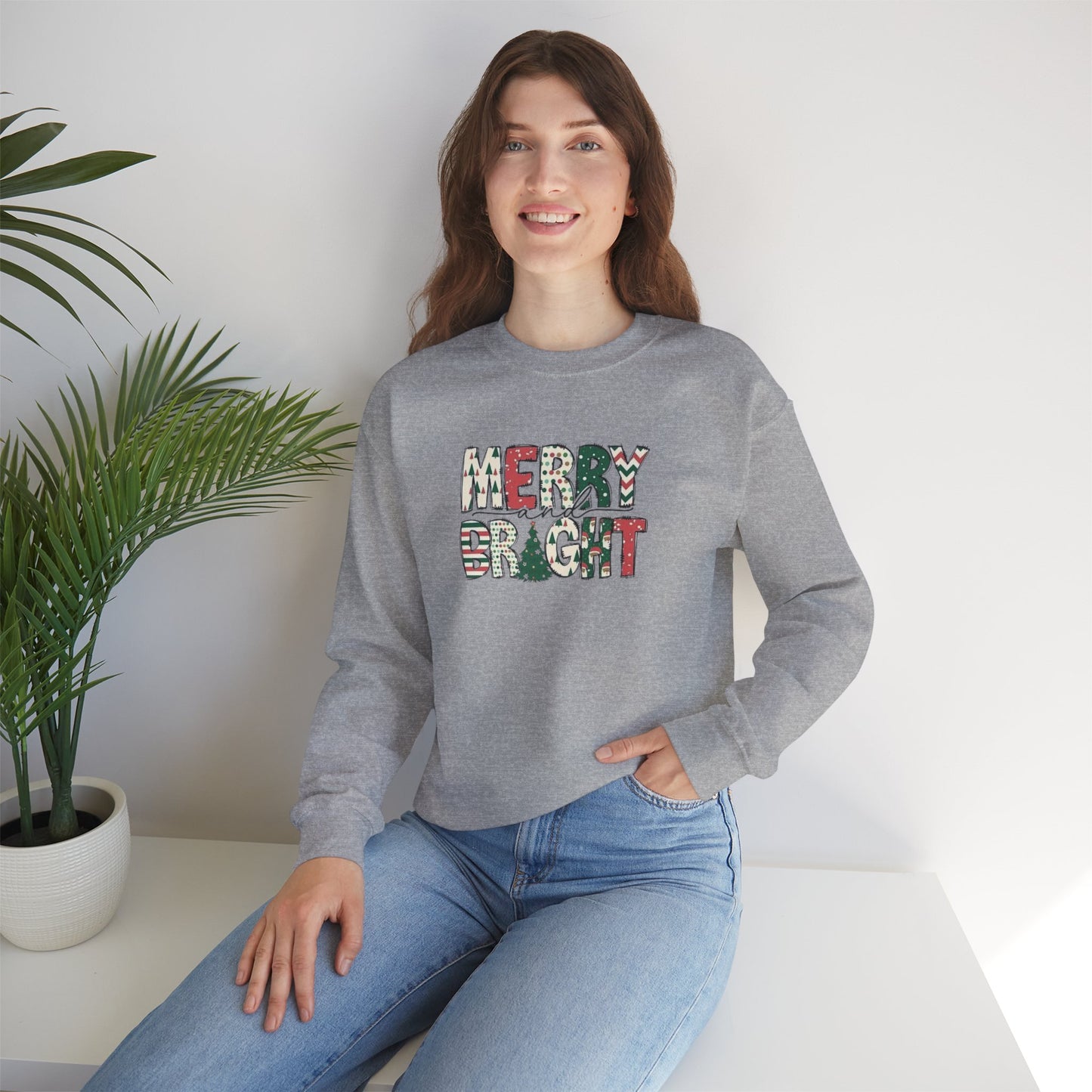 Merry & Bright Unisex Heavy Blend™ Crewneck Sweatshirt