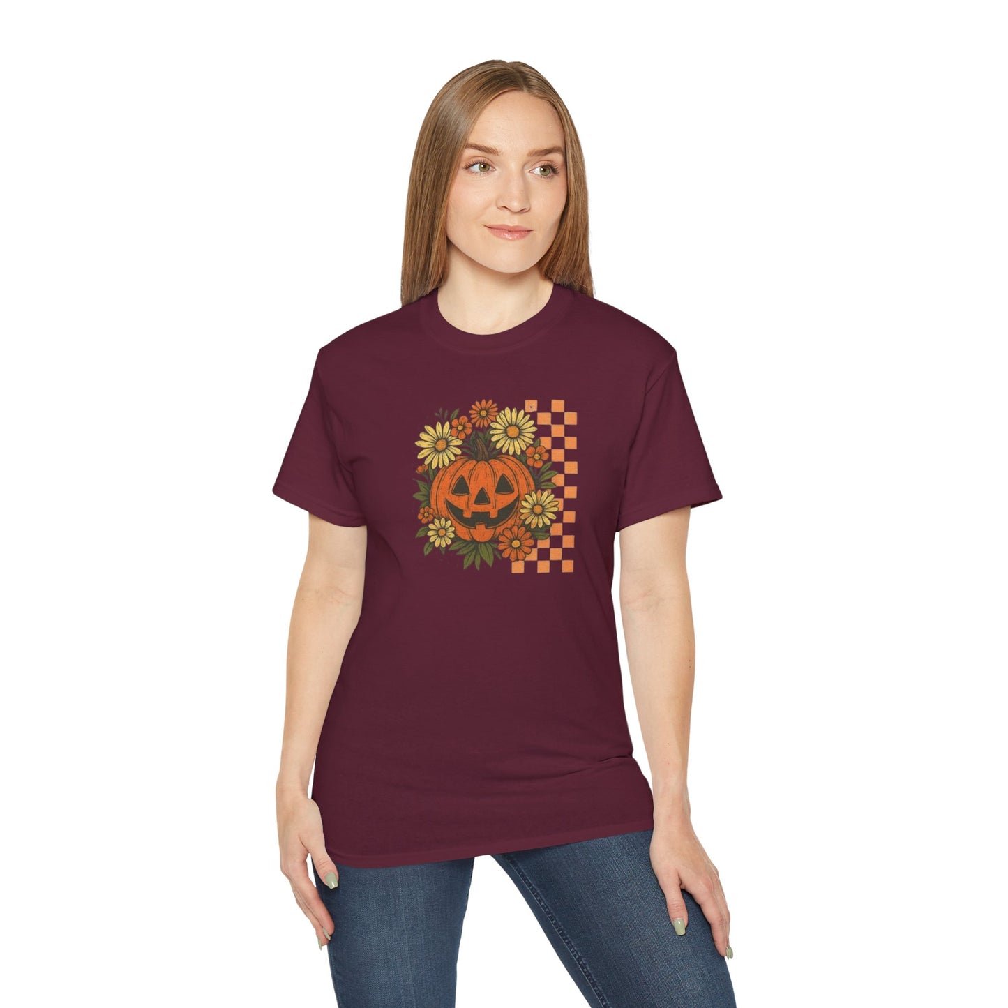 Checkered Jack O' Lantern Ultra Cotton Tee
