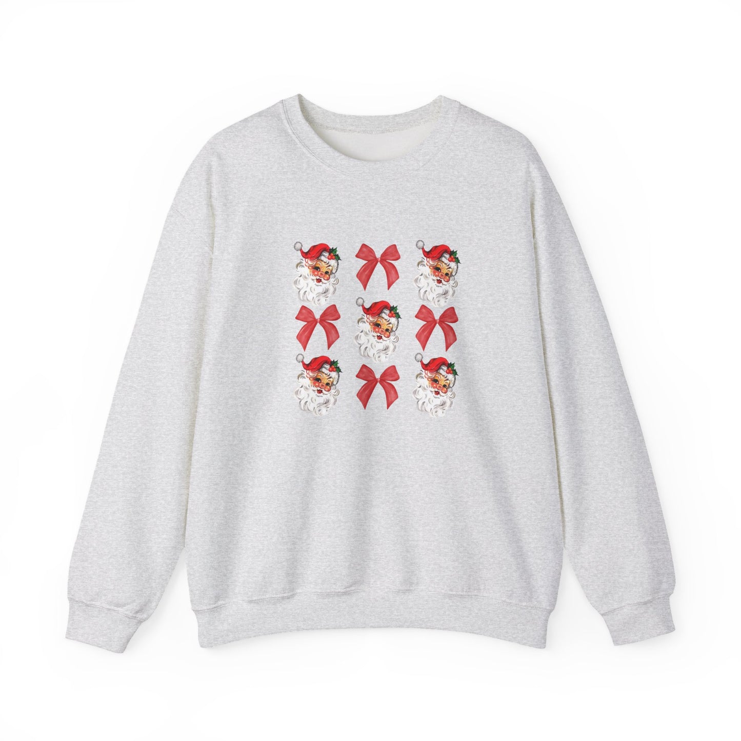 Christmas Bows & Santa Unisex Heavy Blend™ Crewneck Sweatshirt