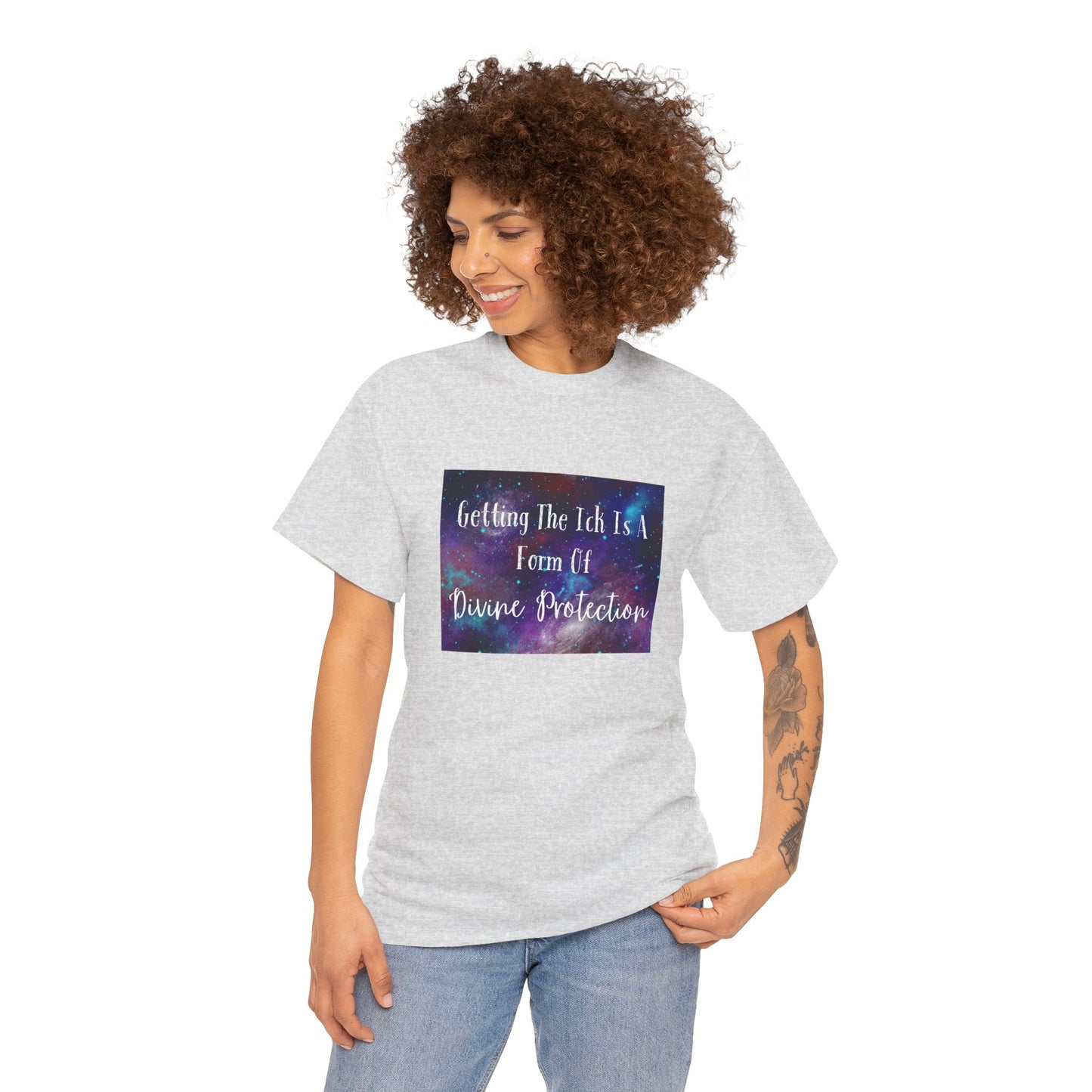 Getting The Ick Is a Form of Divine Protection Unisex Heavy Cotton Tee