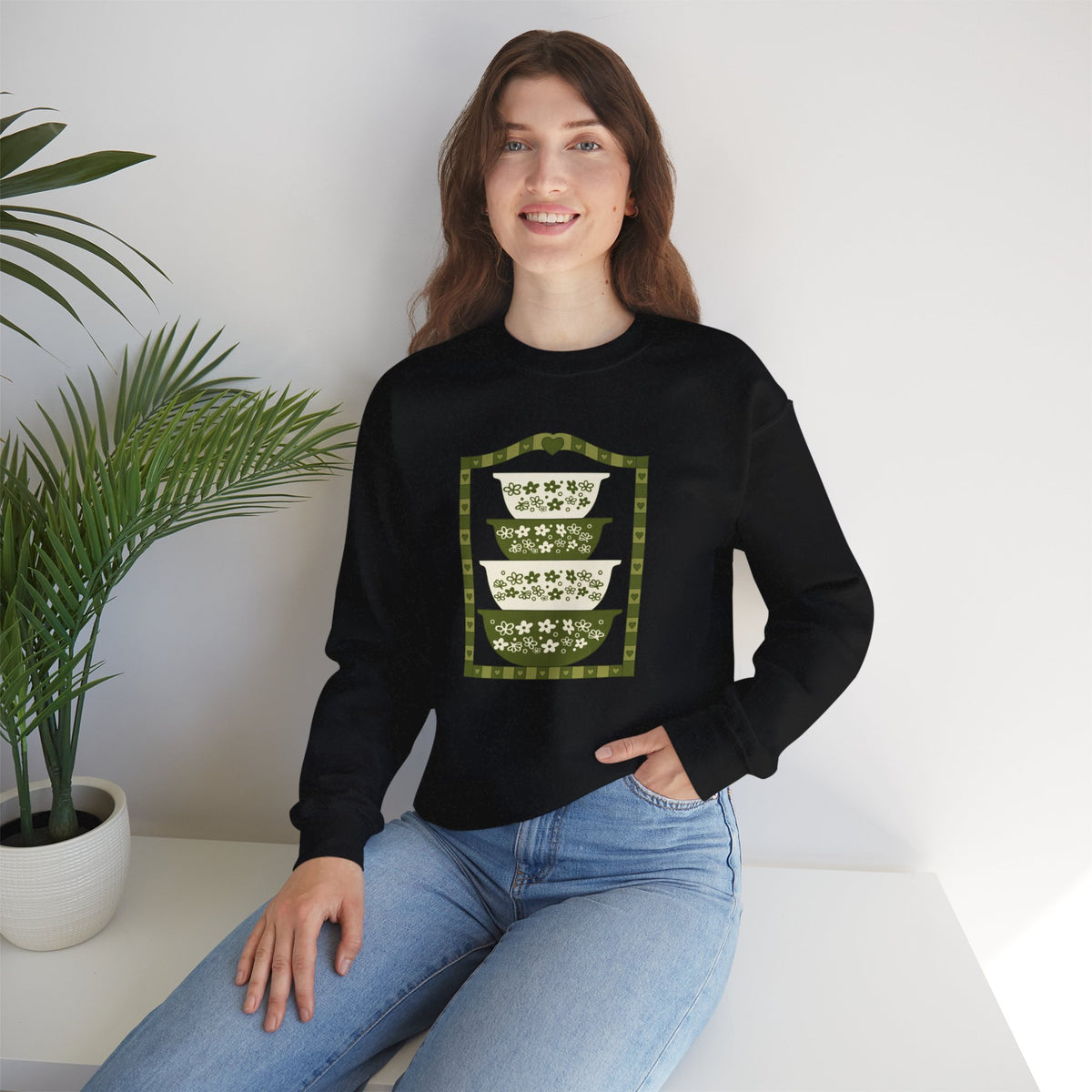 Vintage Dishware Unisex Heavy Blend™ Crewneck Sweatshirt
