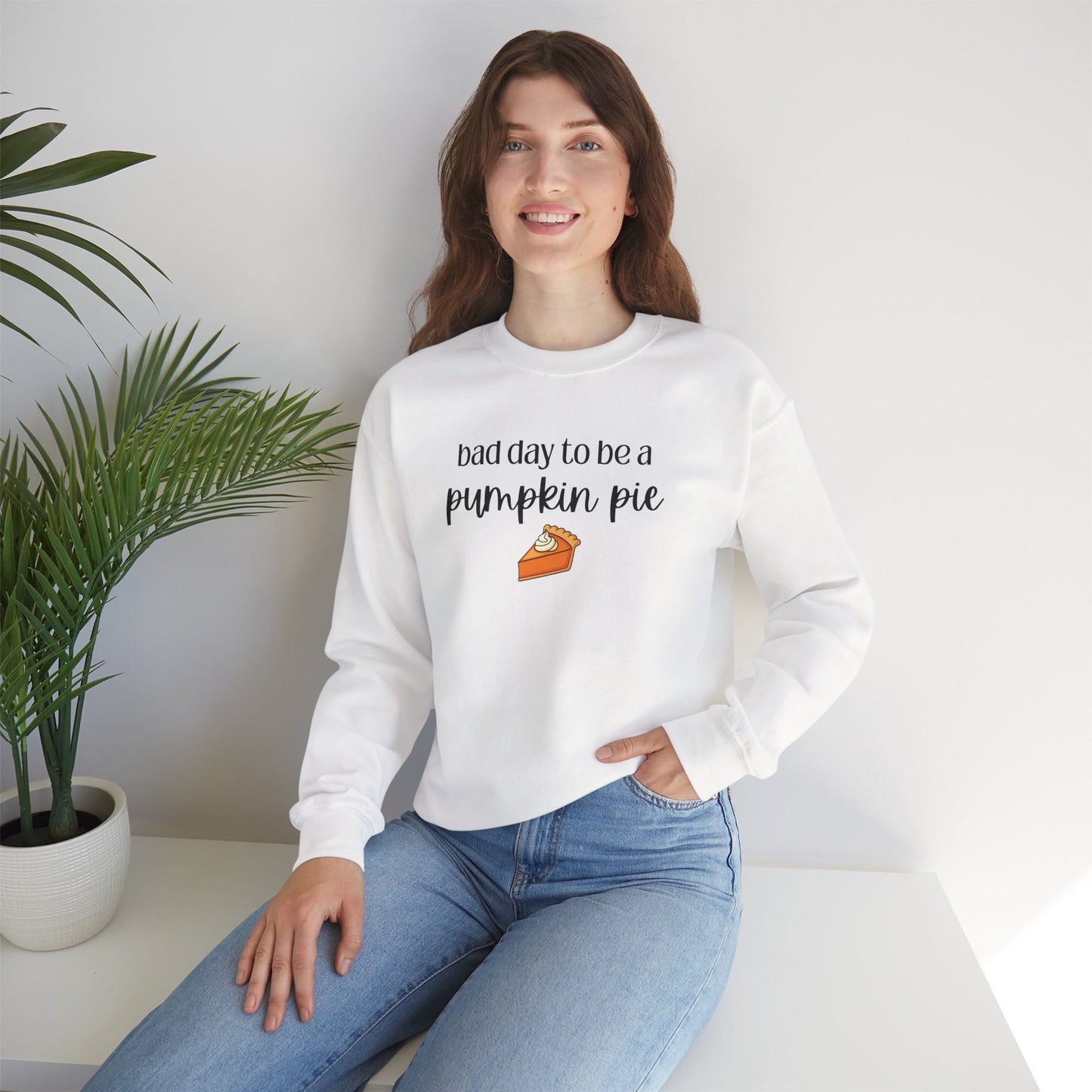 Bad Day to be a Pumpkin Pie Unisex Heavy Blend™ Crewneck Sweatshirt