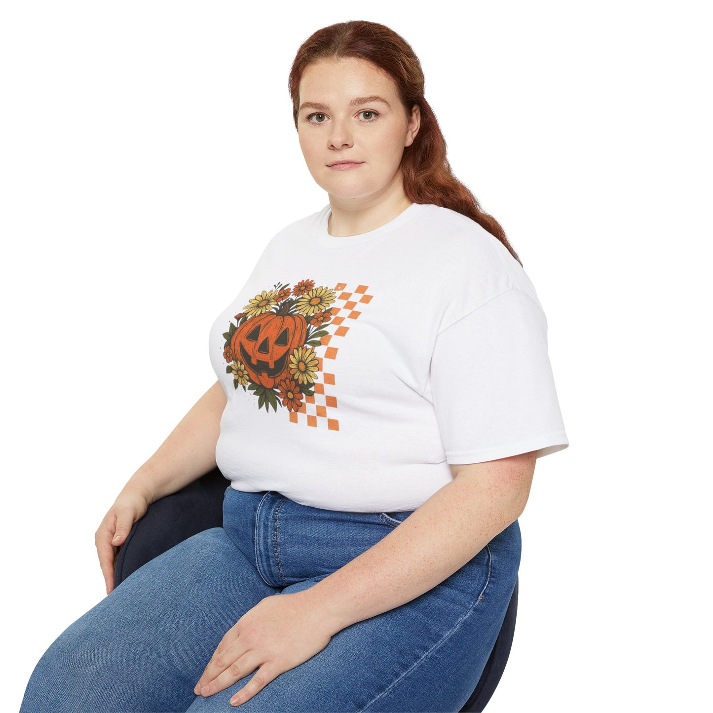 Checkered Jack O' Lantern Ultra Cotton Tee