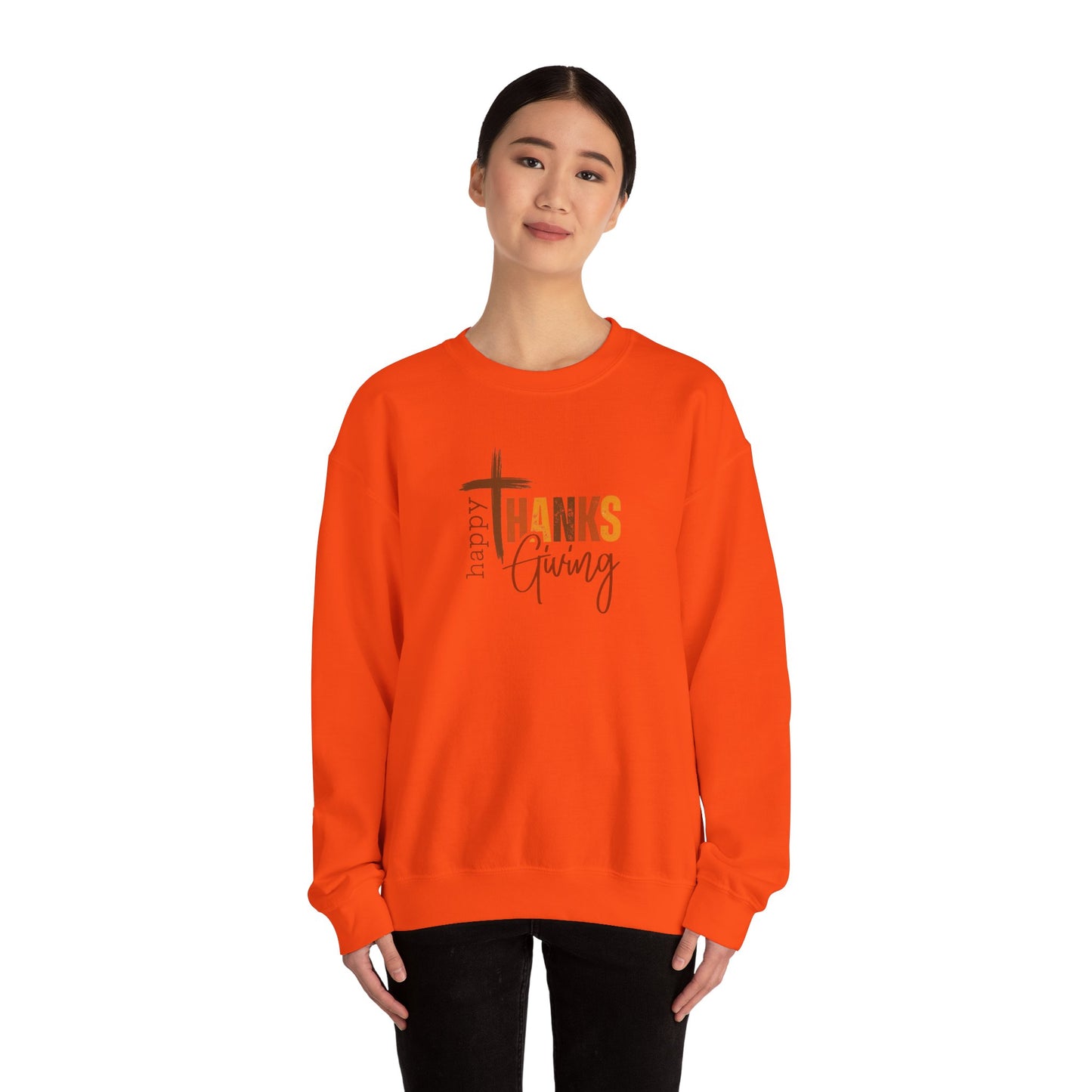 Happy Thanksgiving Heavy Blend™ Crewneck Sweatshirt