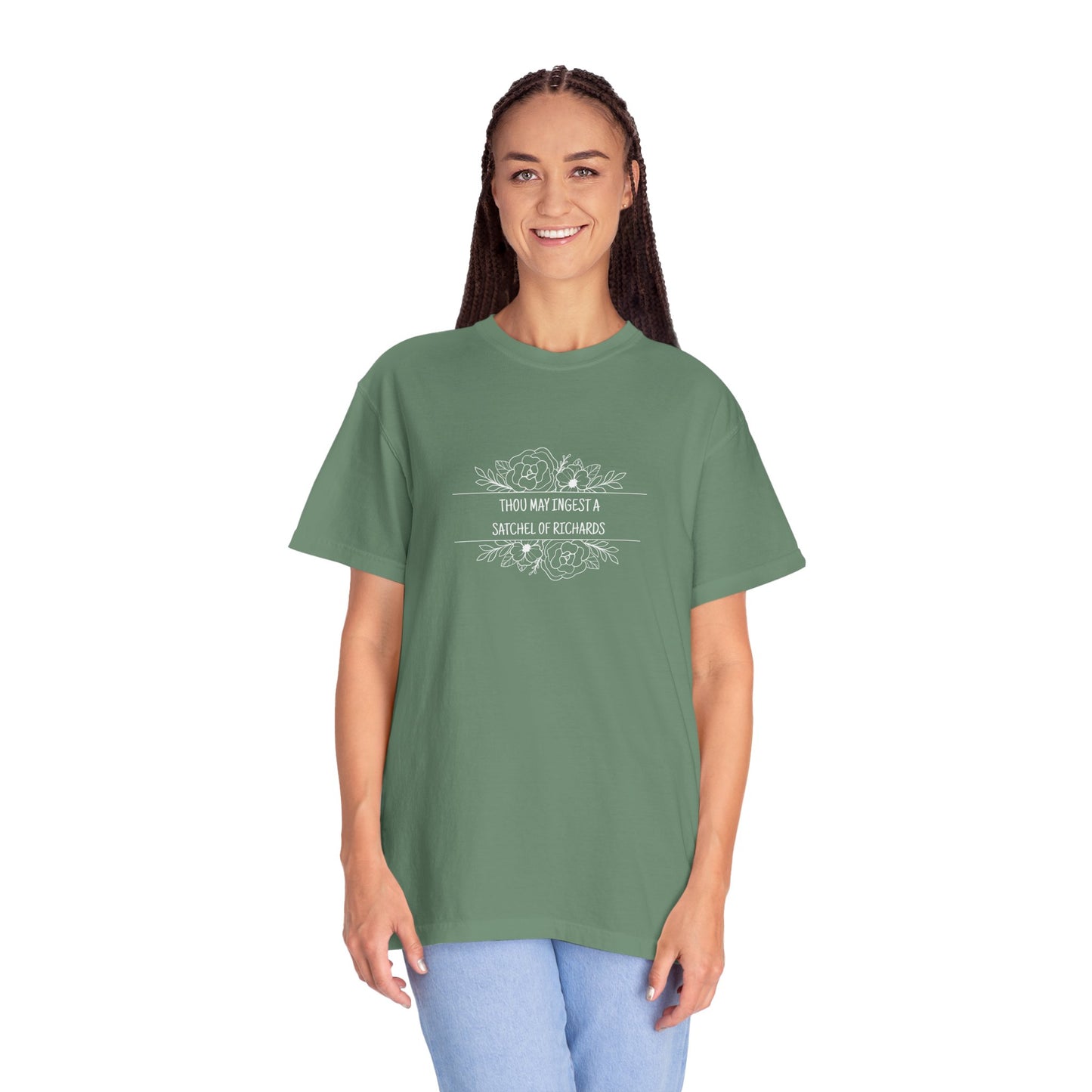 Thou May Ingest A Satchel of Richards Unisex Garment-Dyed T-shirt