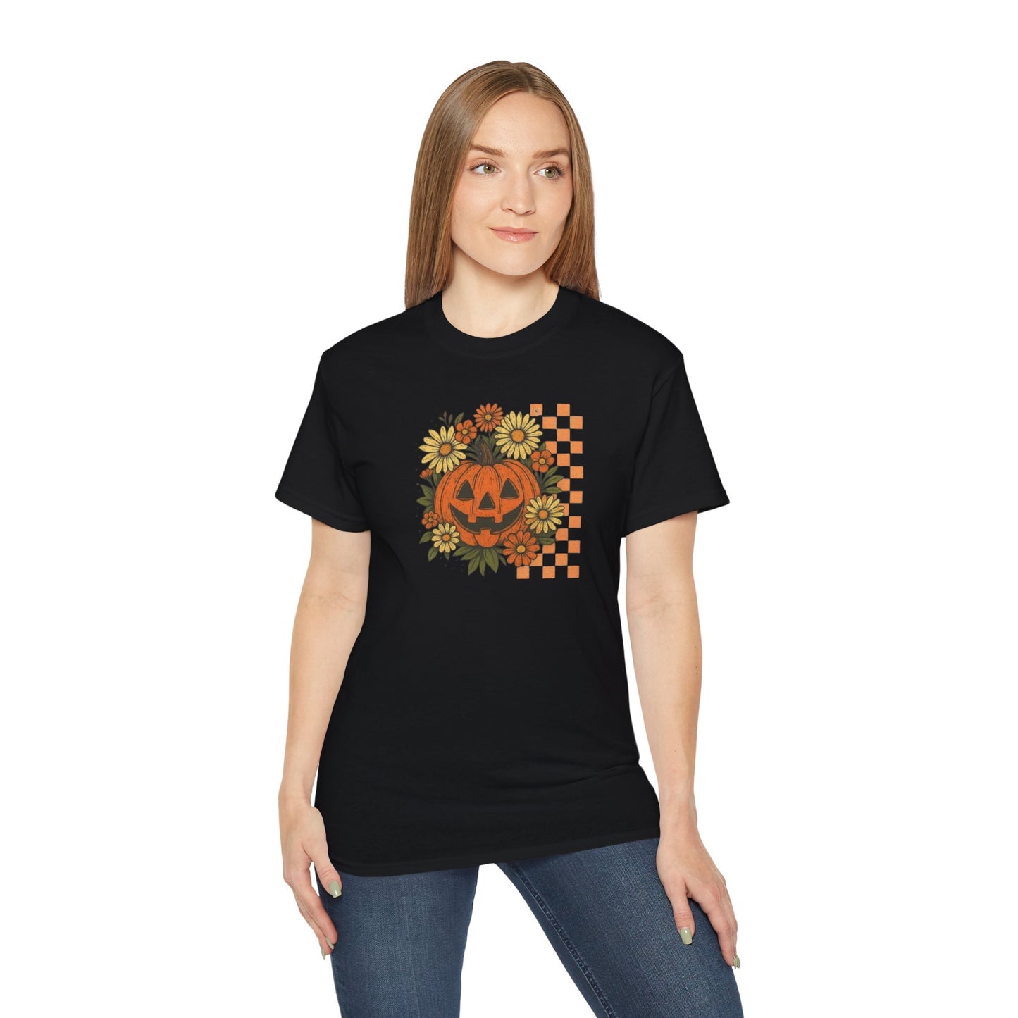 Checkered Jack O' Lantern Ultra Cotton Tee