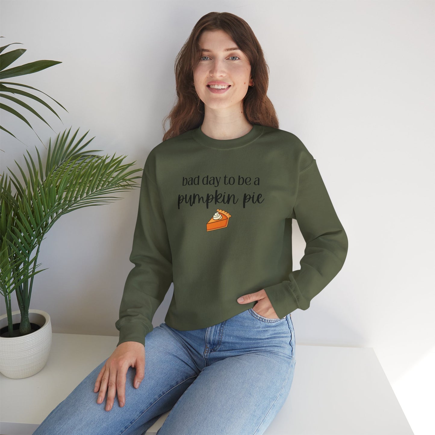 Bad Day to be a Pumpkin Pie Unisex Heavy Blend™ Crewneck Sweatshirt