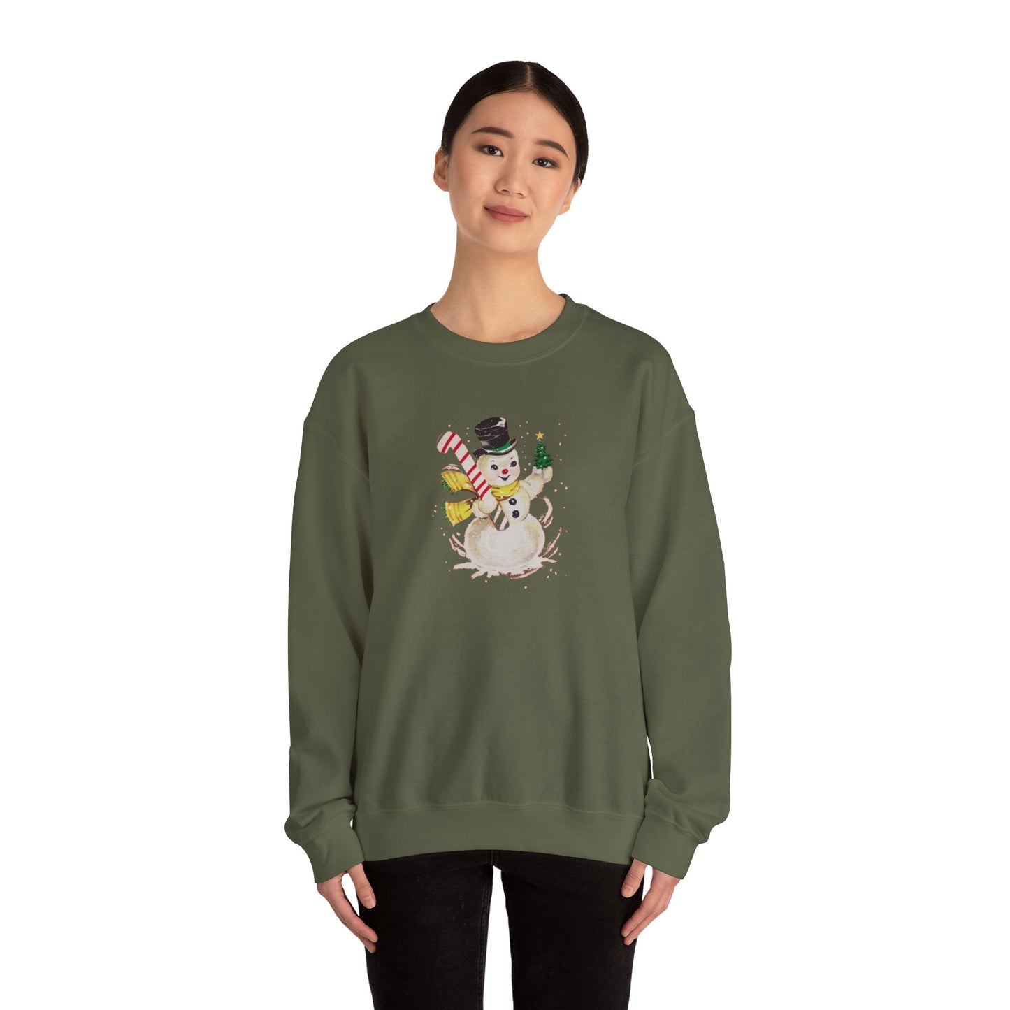 Vintage Snowman Unisex Heavy Blend™ Crewneck Sweatshirt