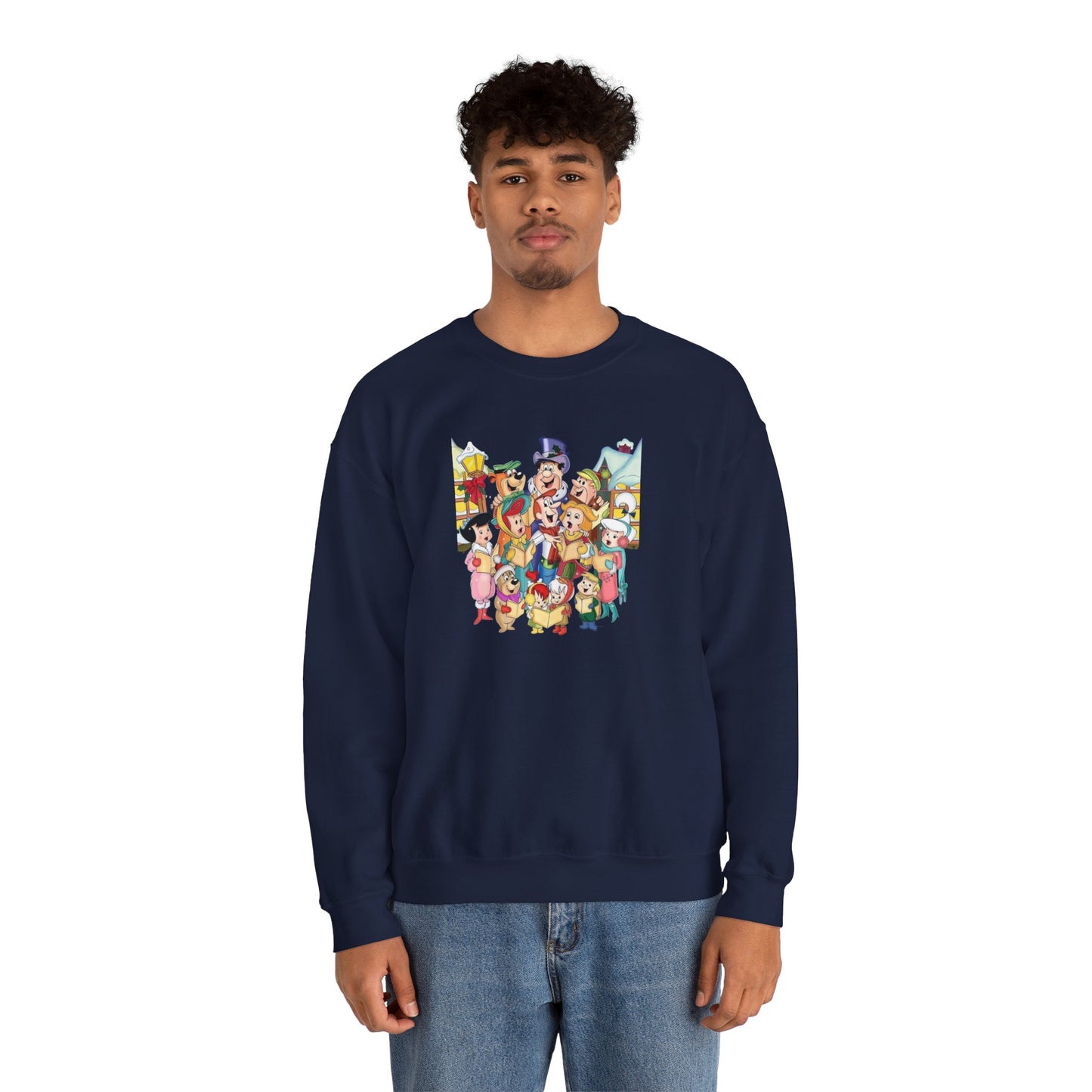 Vintage Cartoon Christmas Unisex Heavy Blend™ Crewneck Sweatshirt