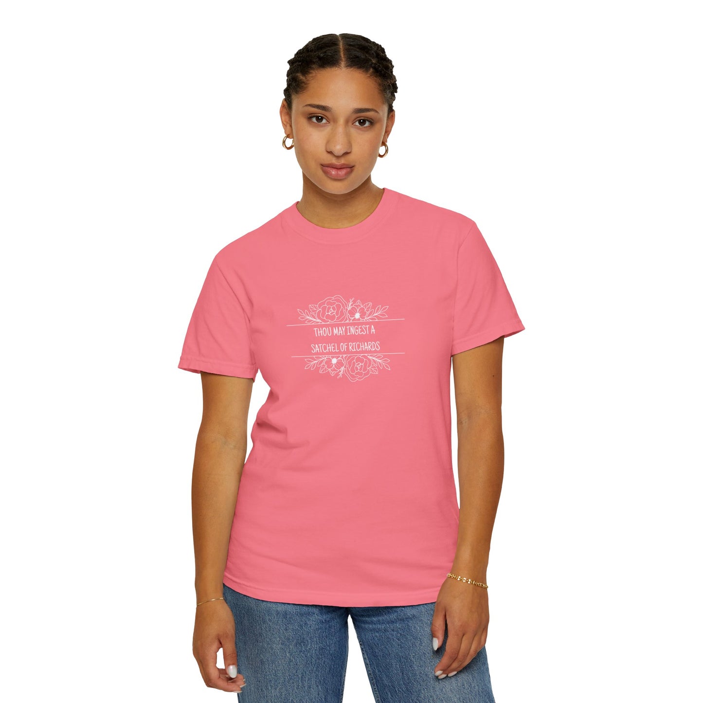 Thou May Ingest A Satchel of Richards Unisex Garment-Dyed T-shirt