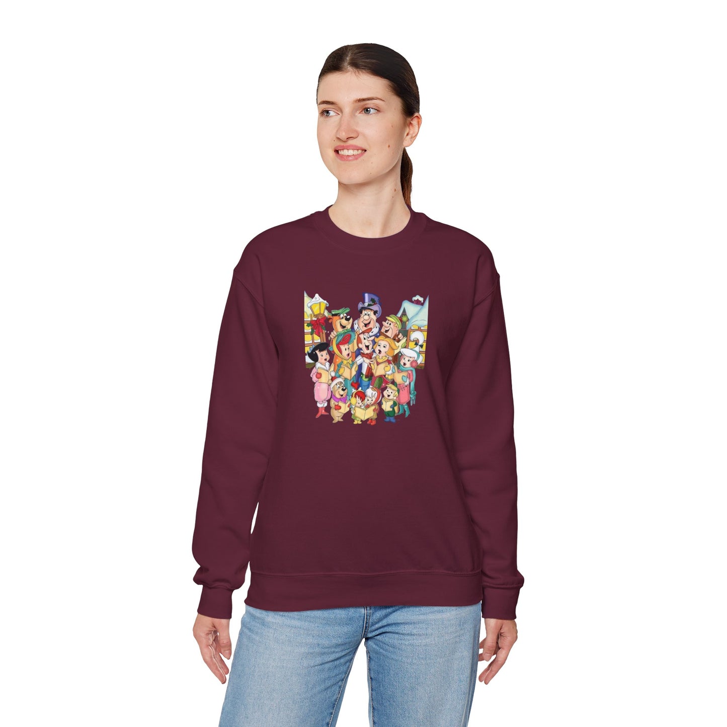 Vintage Cartoon Christmas Unisex Heavy Blend™ Crewneck Sweatshirt