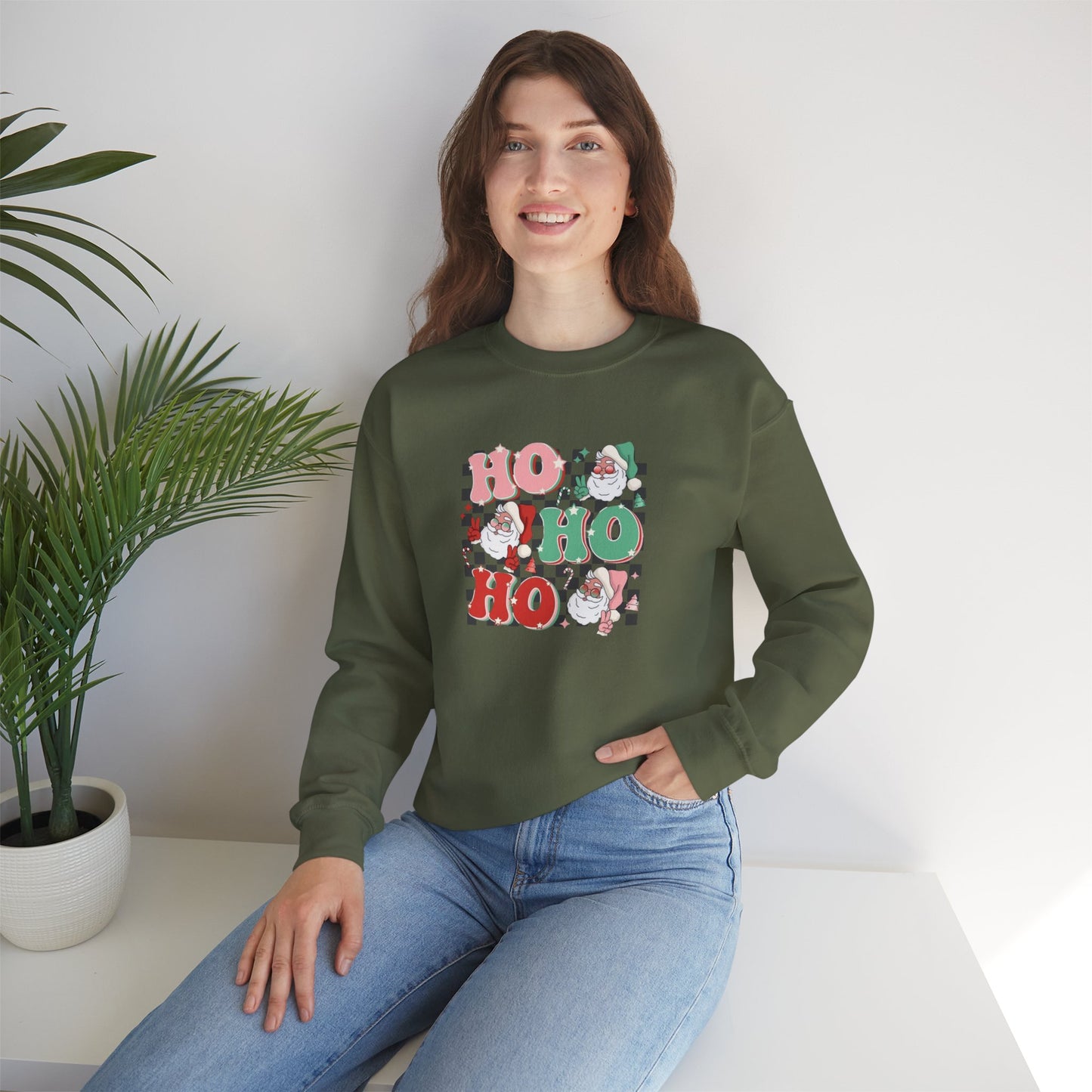 Ho Ho Ho Heavy Blend™ Crewneck Sweatshirt
