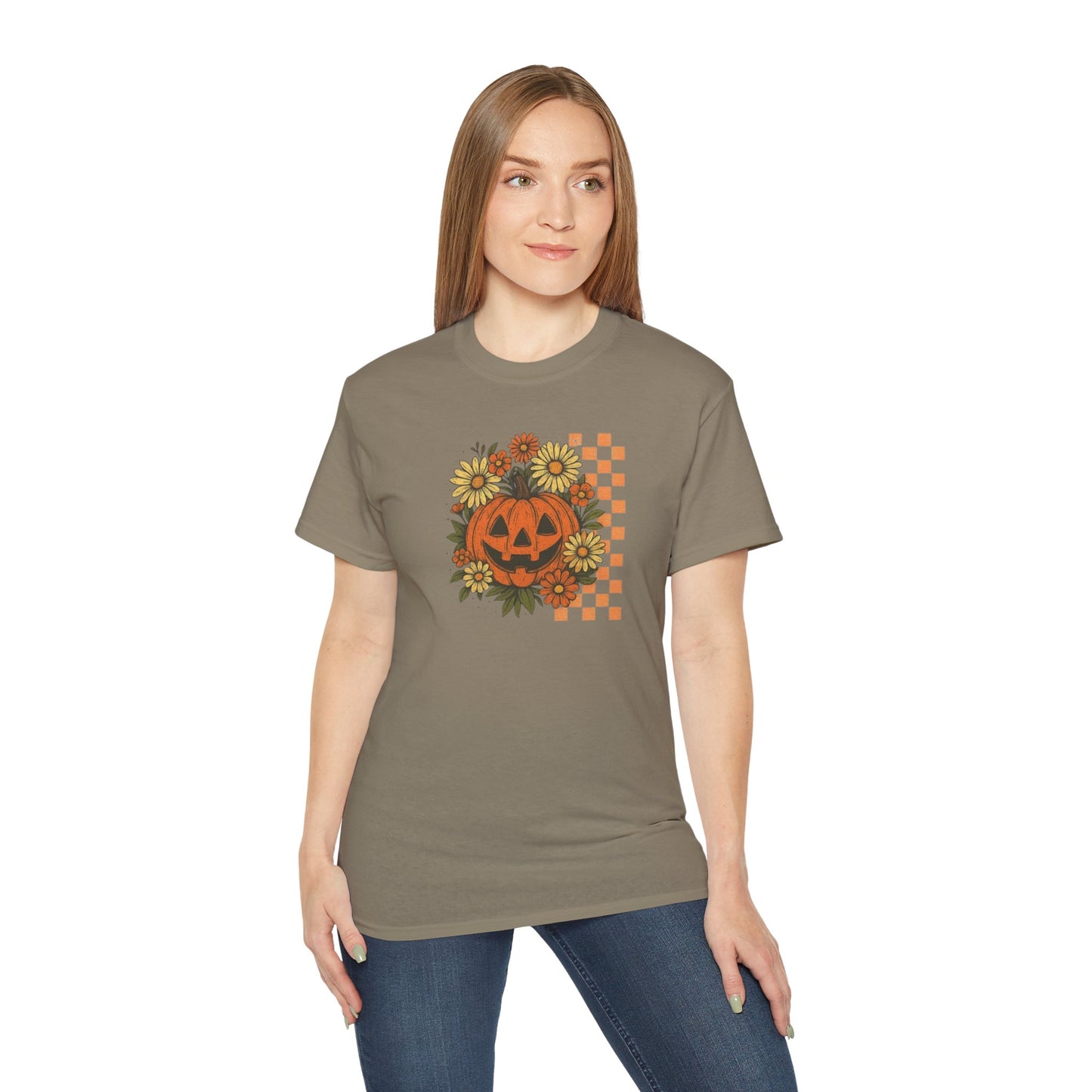 Checkered Jack O' Lantern Ultra Cotton Tee