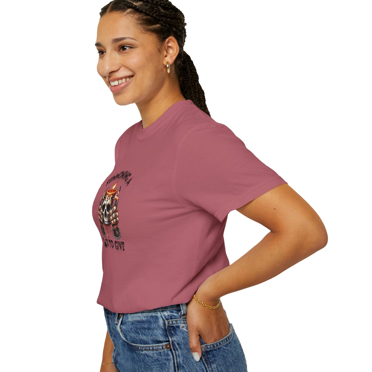 Summoning a F To Give Unisex Garment-Dyed T-shirt