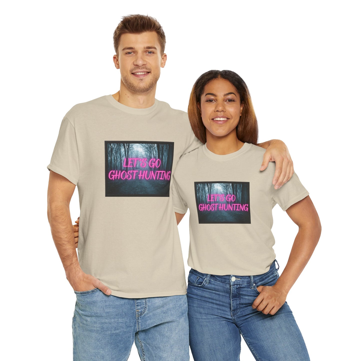 Let's Go Ghost Hunting Unisex Heavy Cotton Tee