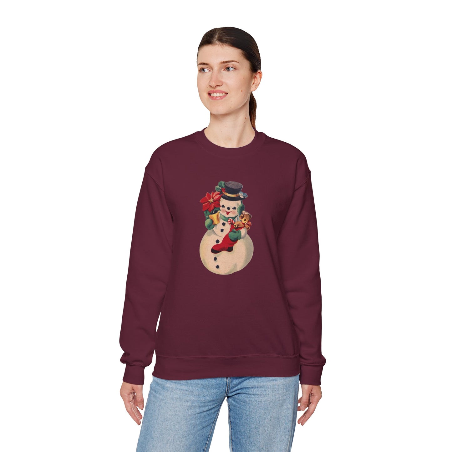 Vintage Snowman Unisex Heavy Blend™ Crewneck Sweatshirt