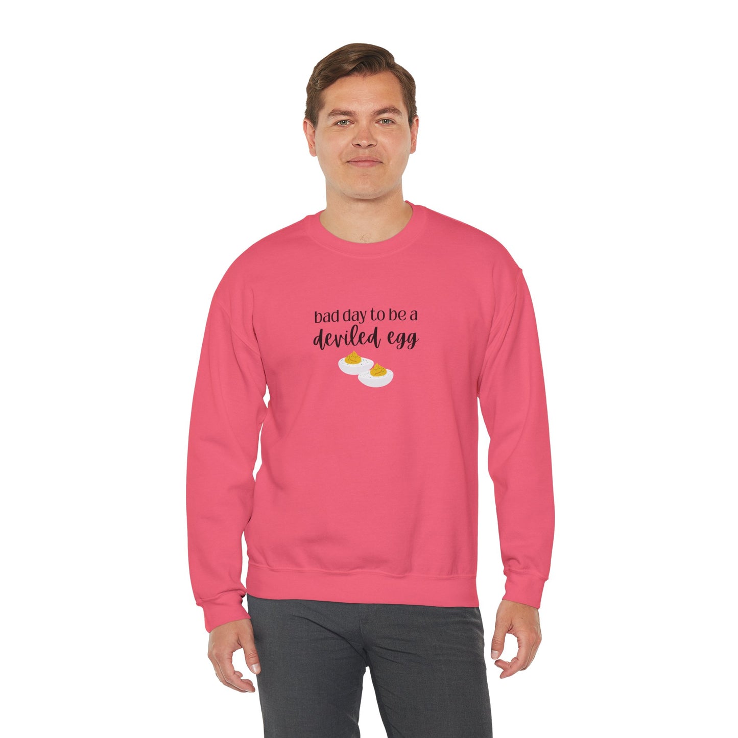 Bad Day to be a Deviled Egg Unisex Heavy Blend™ Crewneck Sweatshirt