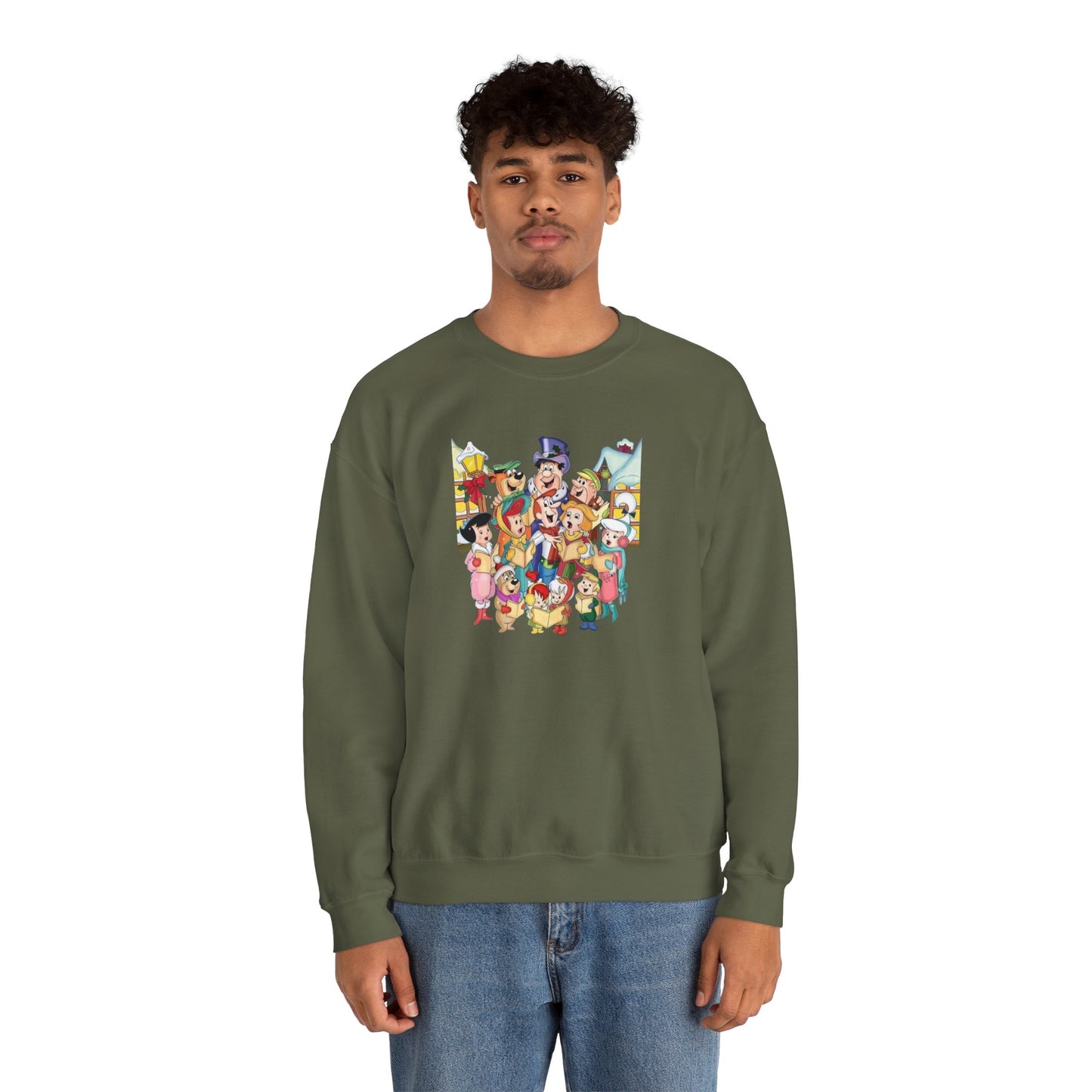 Vintage Cartoon Christmas Unisex Heavy Blend™ Crewneck Sweatshirt