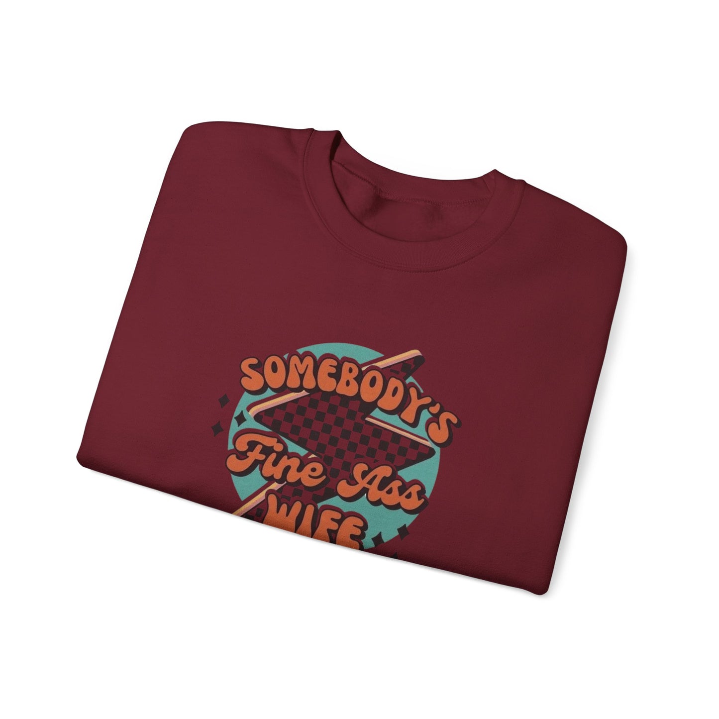 Somebody's Fine A** Wife Heavy Blend™ Crewneck Sweatshirt