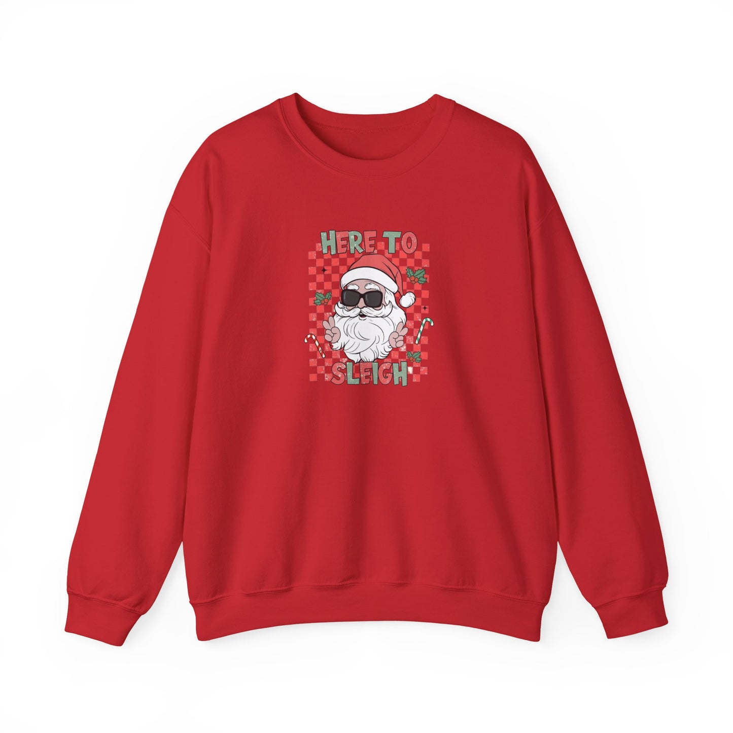 Here To Sleigh Heavy Blend™ Crewneck Sweatshirt