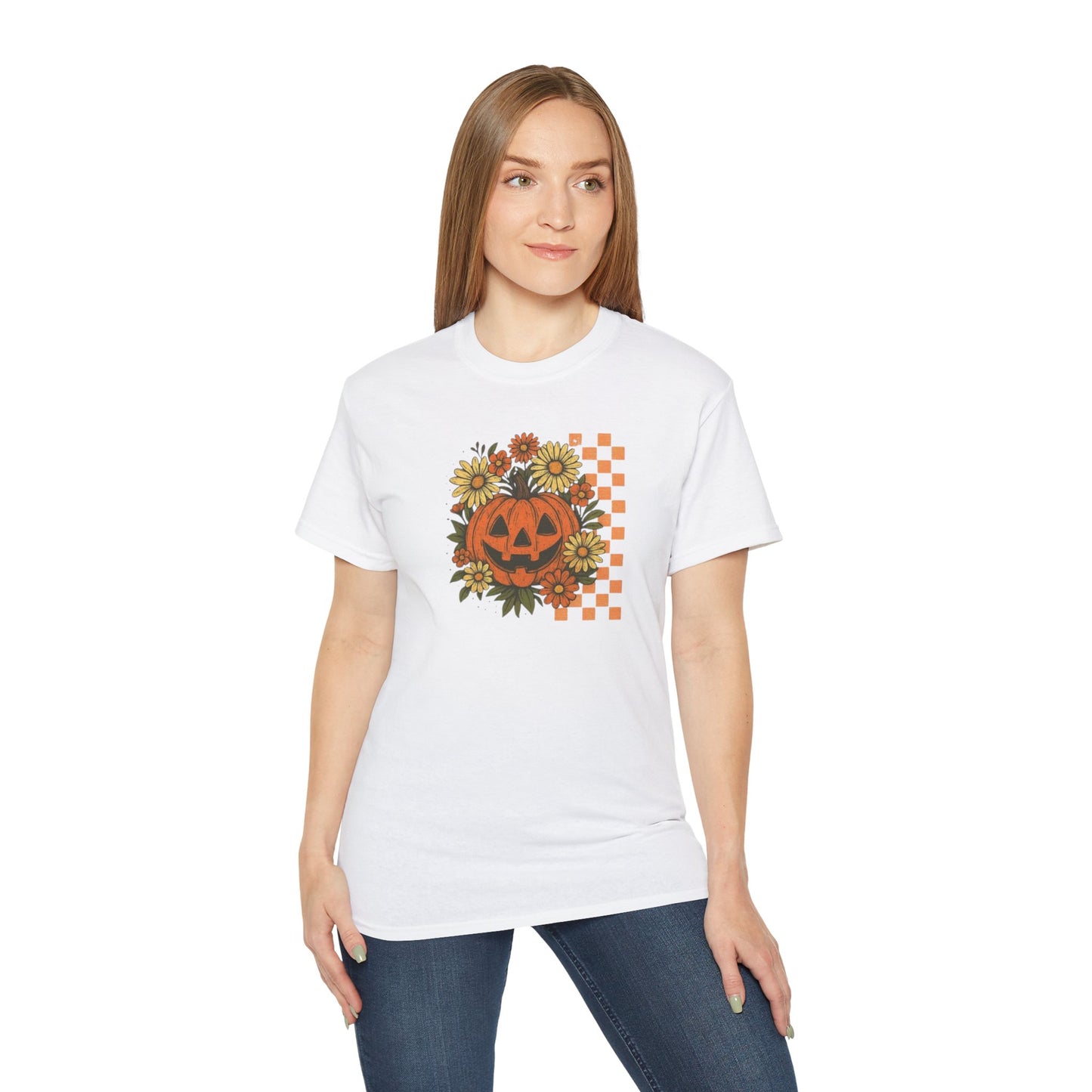Checkered Jack O' Lantern Ultra Cotton Tee
