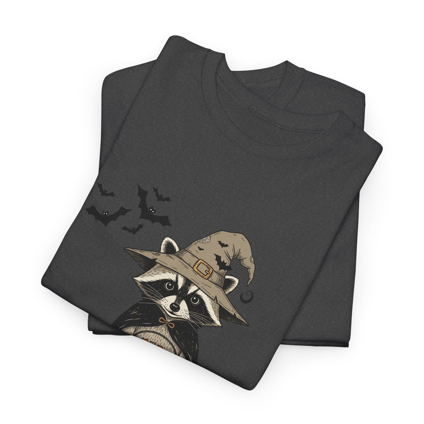 Halloween Raccoon Unisex Heavy Cotton Tee