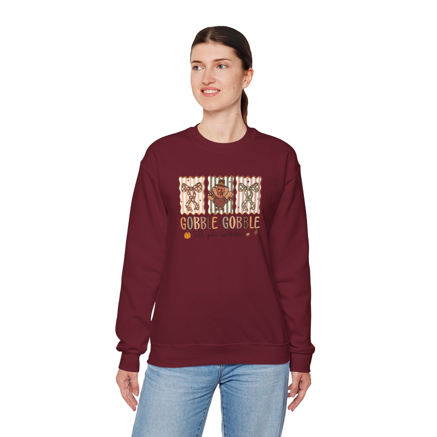 Gobble, Gobble Til You Wobble Heavy Blend™ Crewneck Sweatshirt