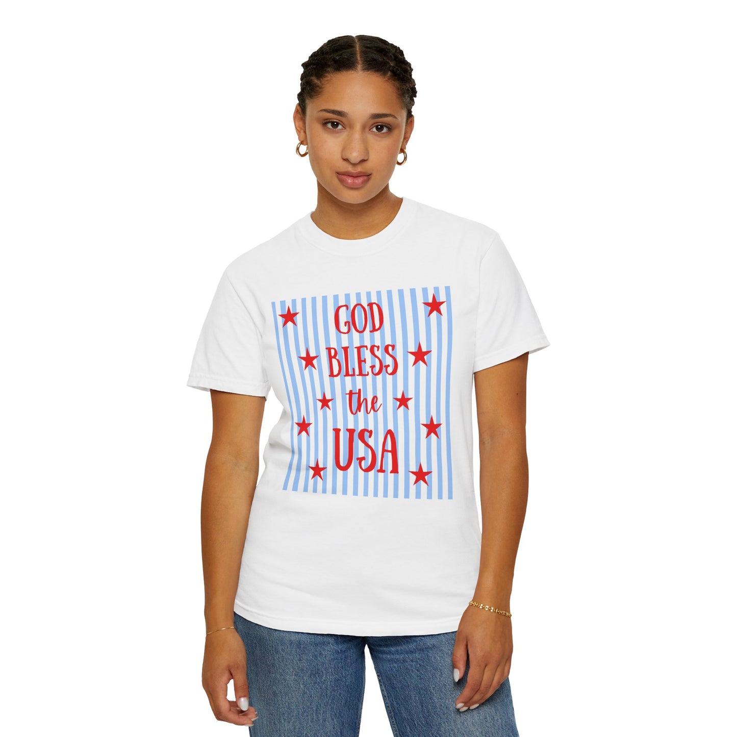 GOD BLESS THE USA Unisex Garment-Dyed T-shirt
