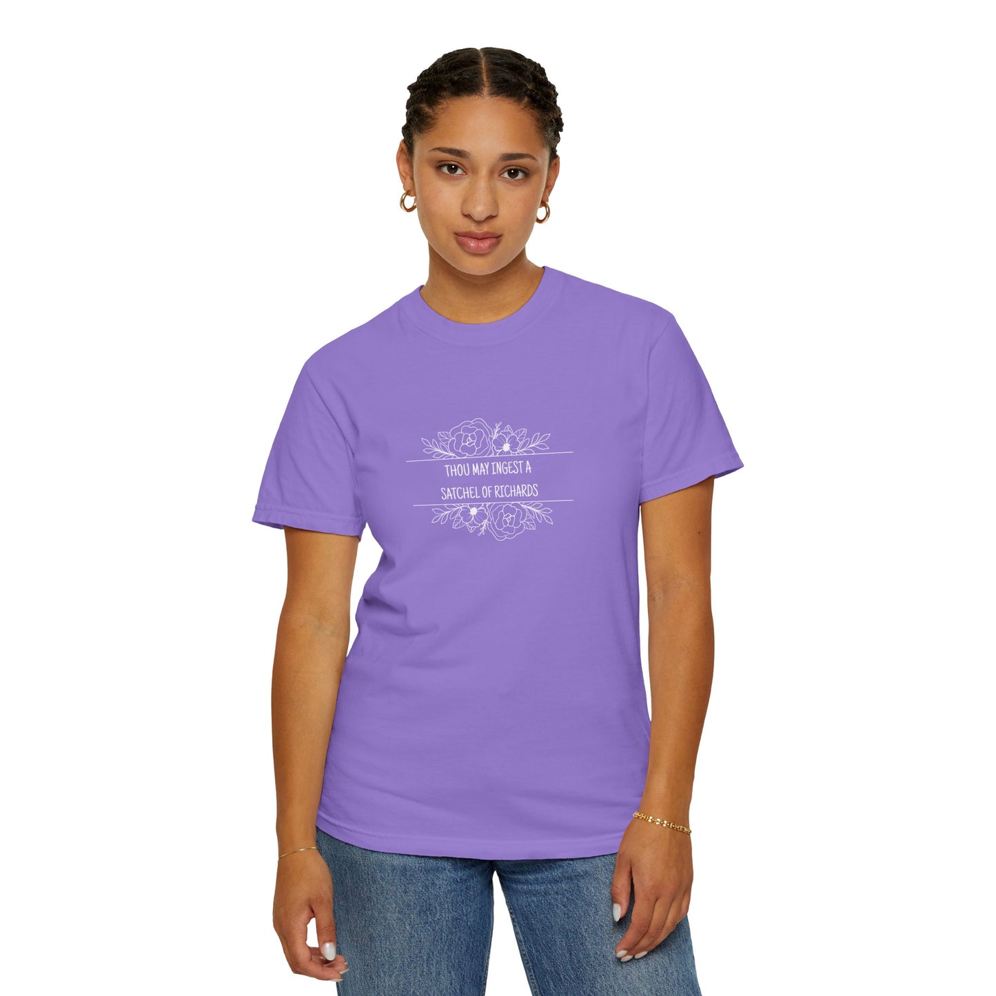 Thou May Ingest A Satchel of Richards Unisex Garment-Dyed T-shirt