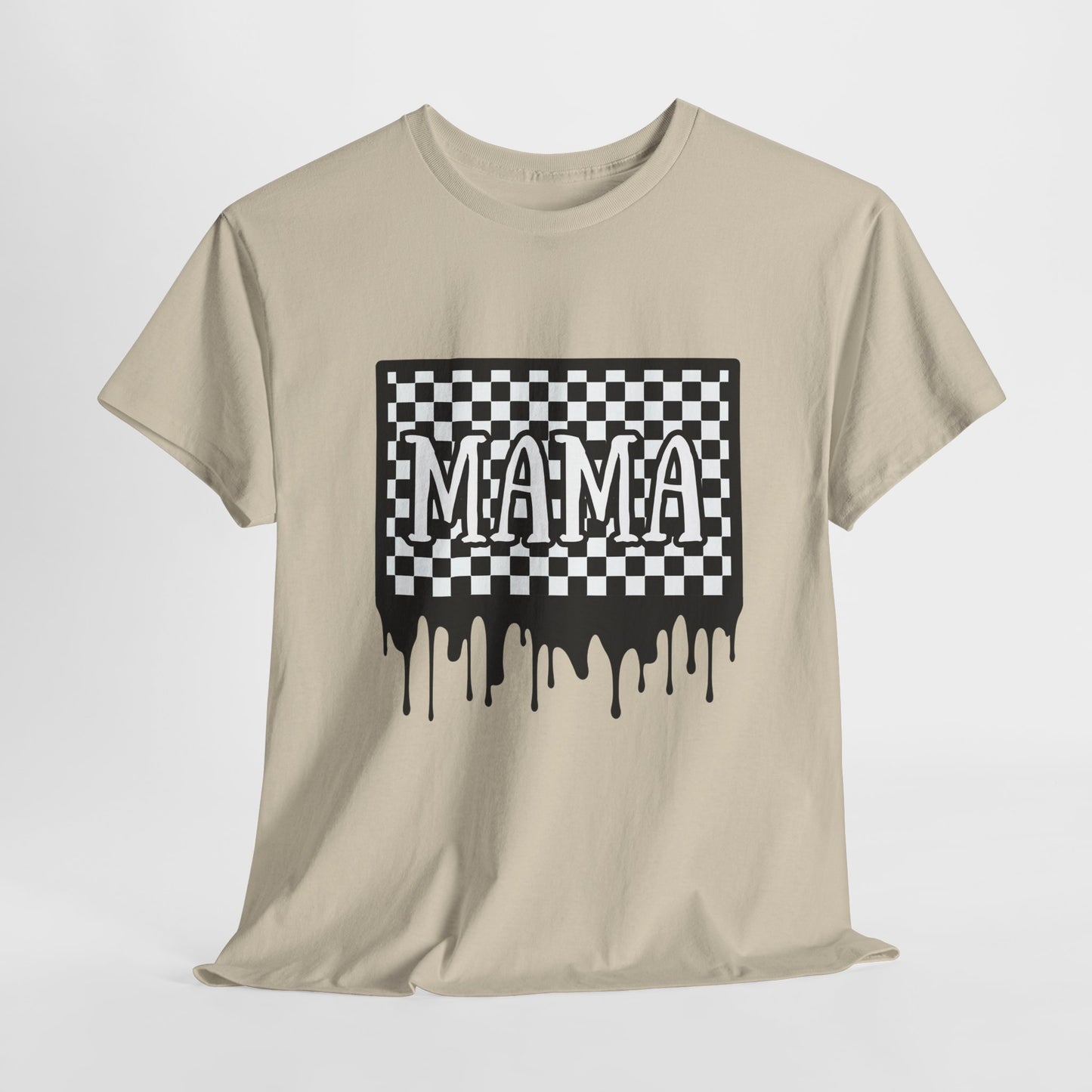 Checkered 'MAMA' Heavy Cotton Tee