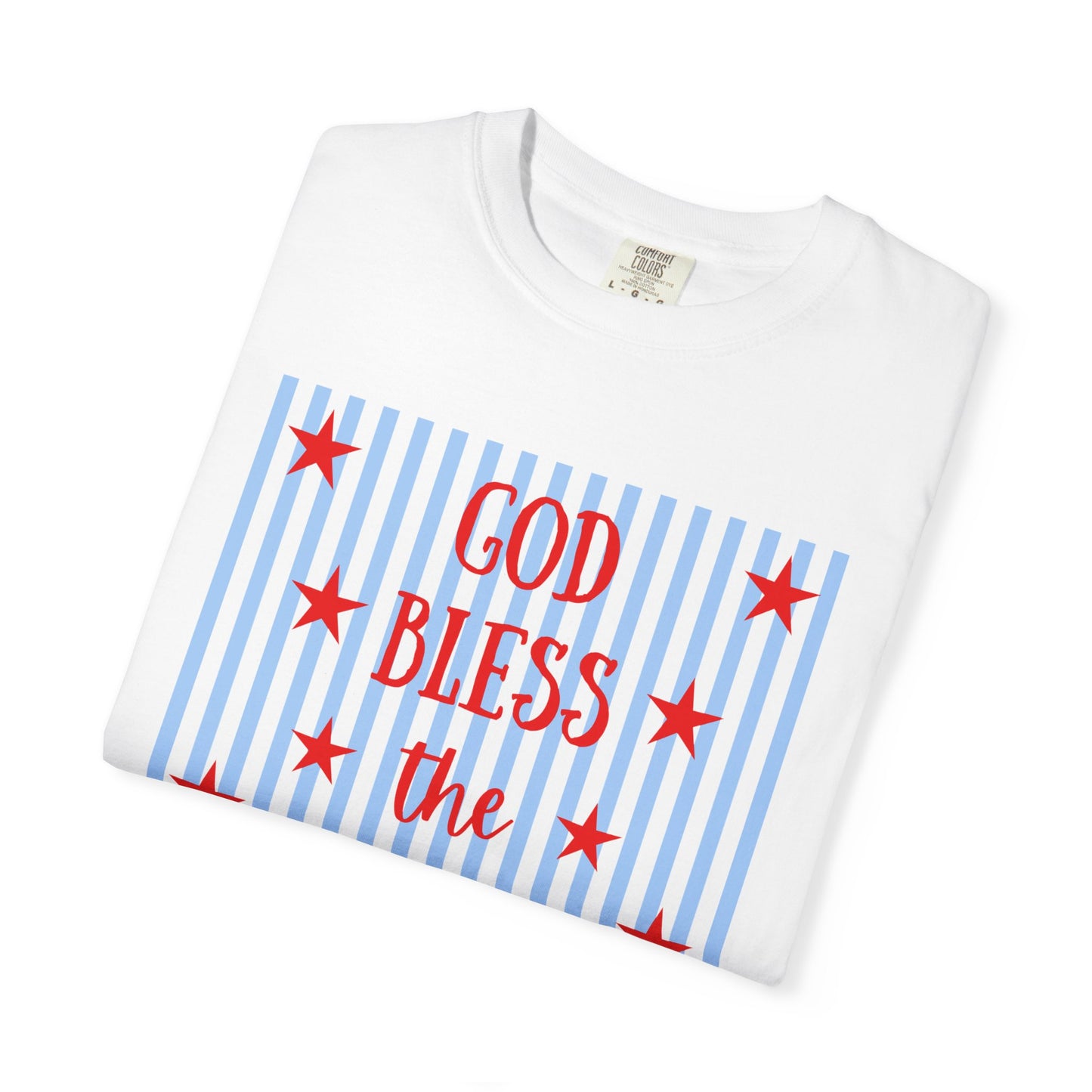 GOD BLESS THE USA Unisex Garment-Dyed T-shirt