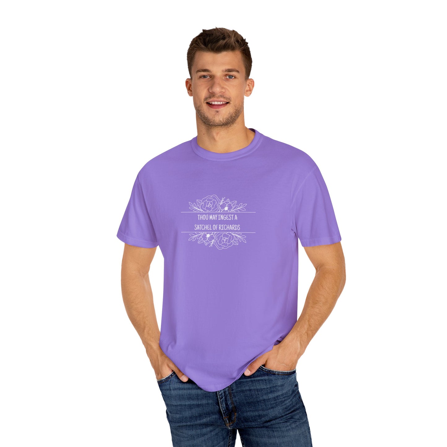 Thou May Ingest A Satchel of Richards Unisex Garment-Dyed T-shirt