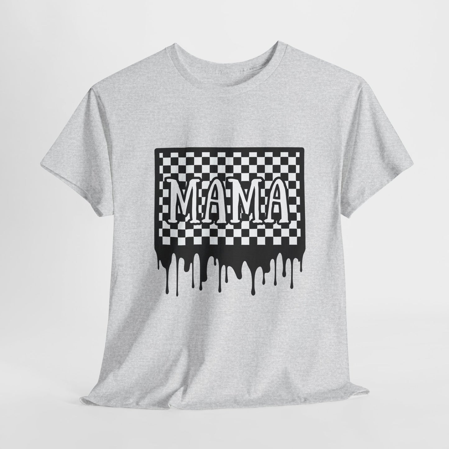 Checkered 'MAMA' Heavy Cotton Tee