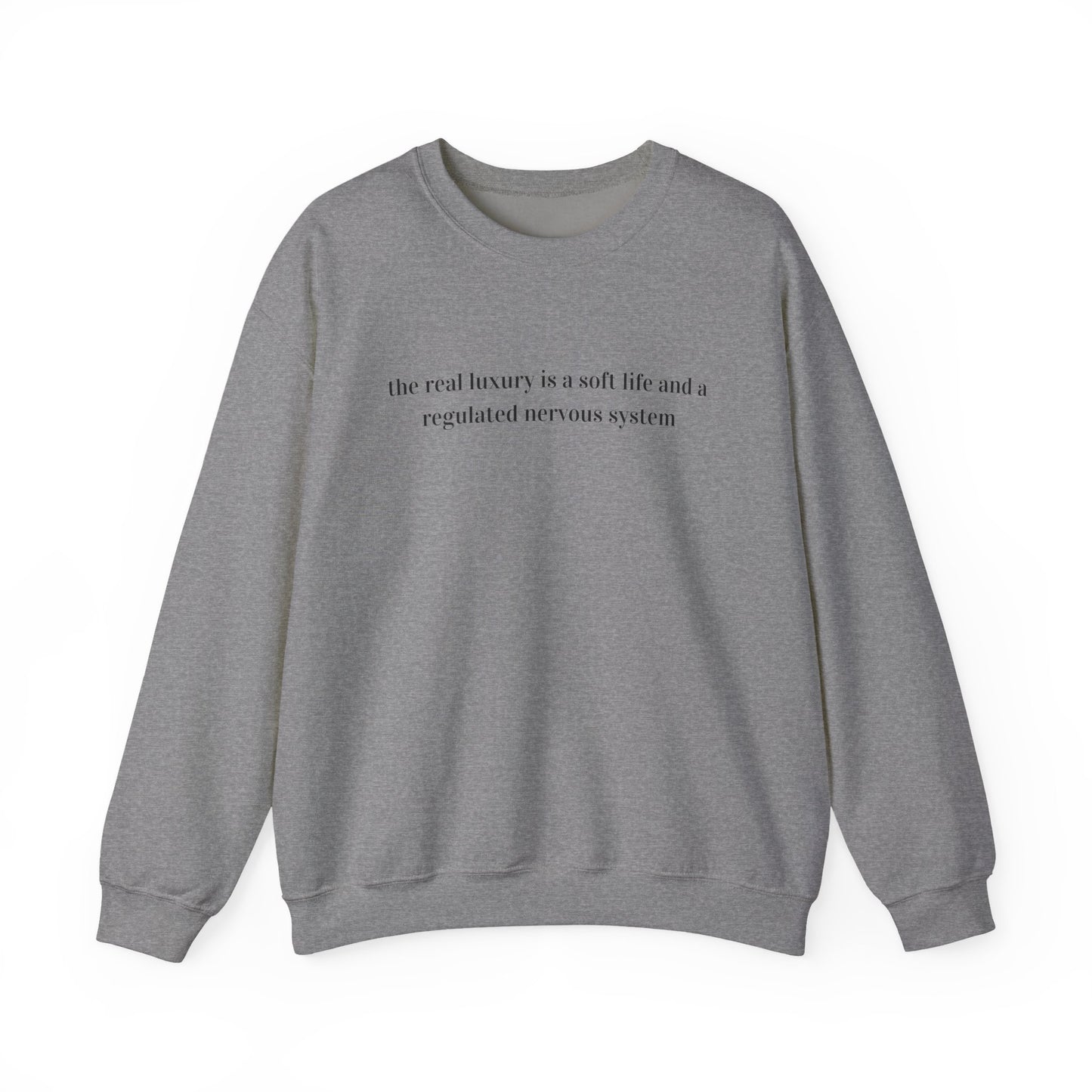 The real luxury in life Unisex Heavy Blend™ Crewneck Sweatshirt