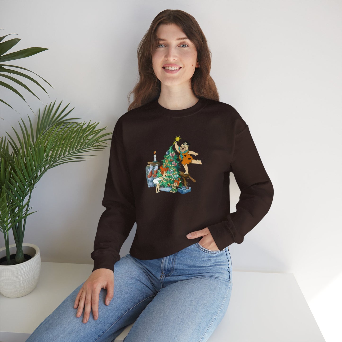 Flinstones Christmas Unisex Heavy Blend™ Crewneck Sweatshirt