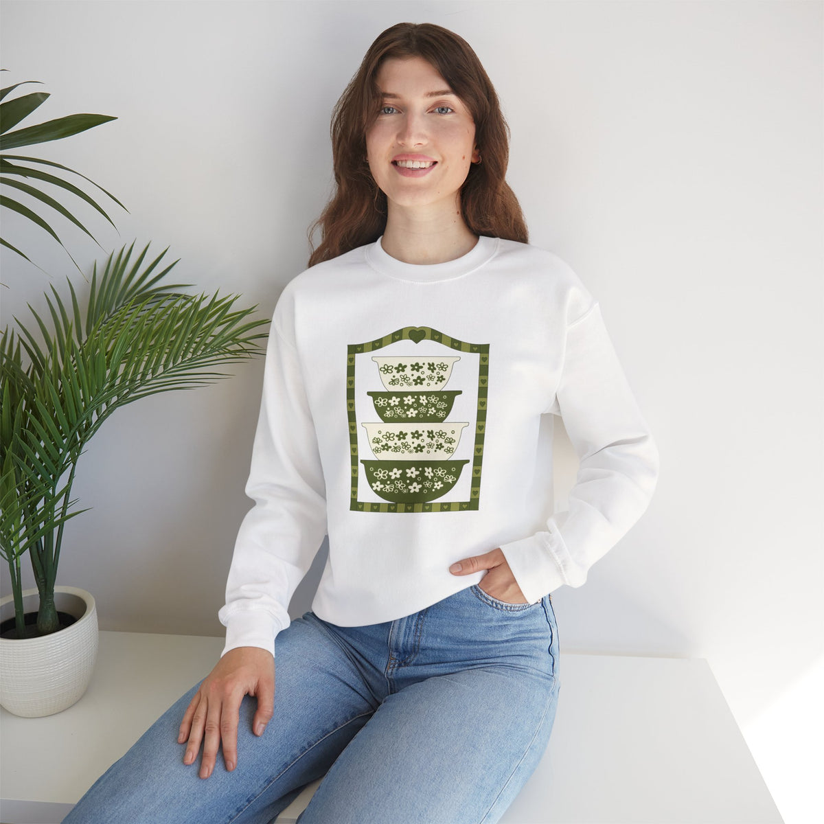 Vintage Dishware Unisex Heavy Blend™ Crewneck Sweatshirt