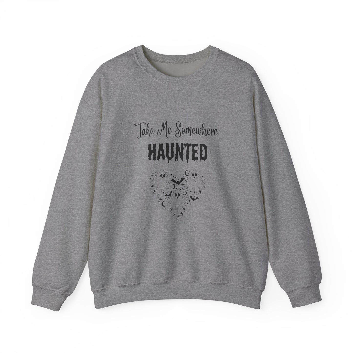 Take Me Somewhere Haunted Unisex Heavy Blend™ Crewneck Sweatshirt