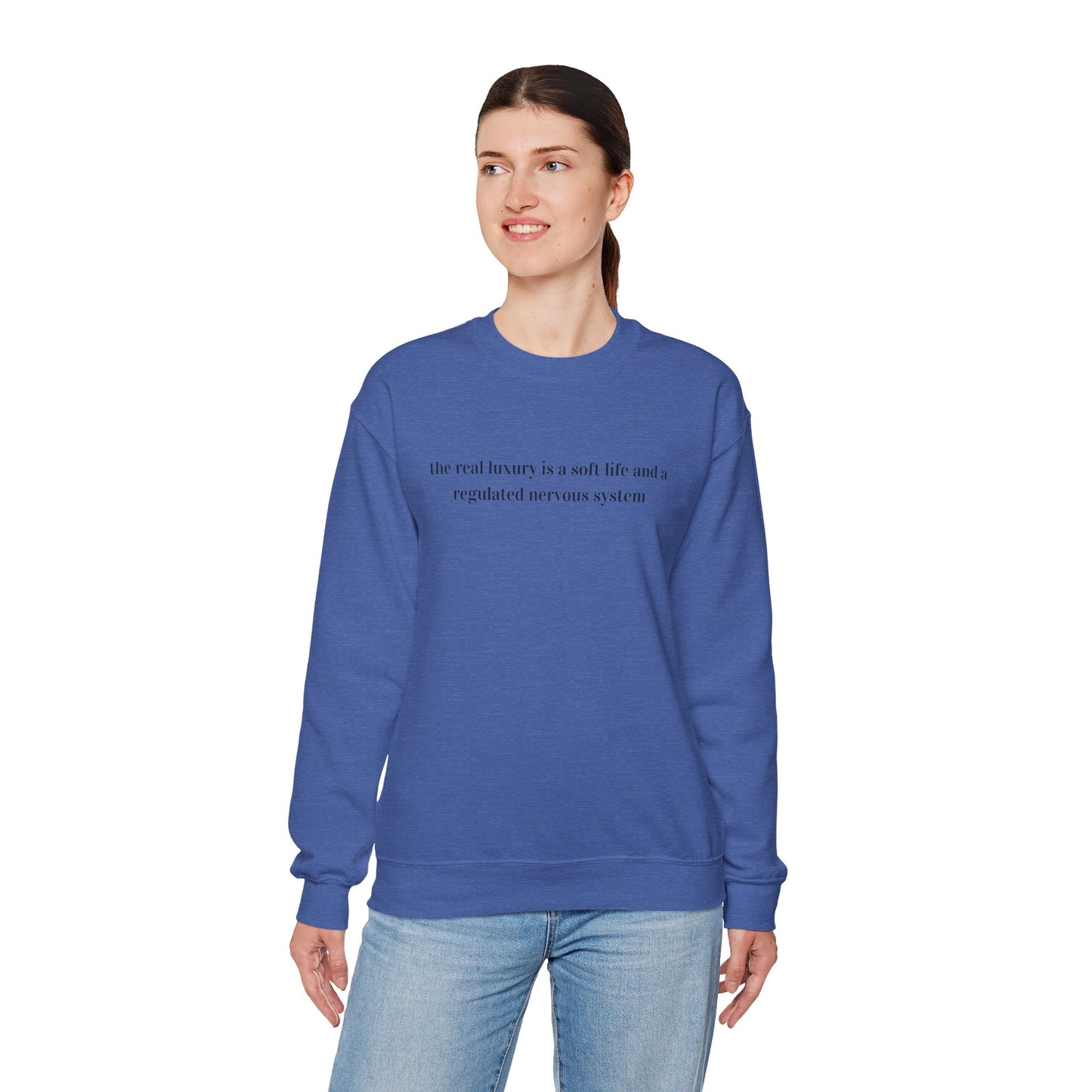 The real luxury in life Unisex Heavy Blend™ Crewneck Sweatshirt