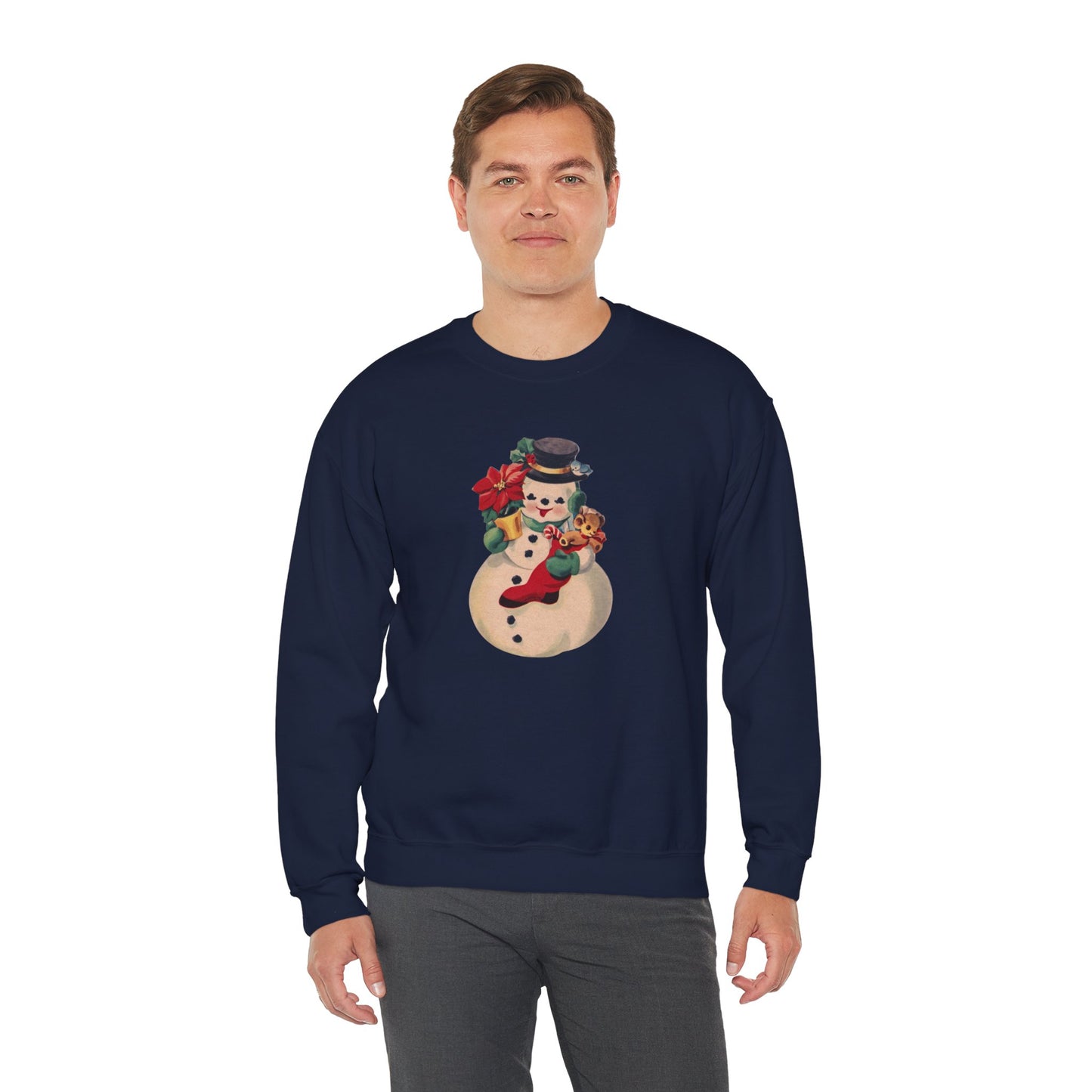 Vintage Snowman Unisex Heavy Blend™ Crewneck Sweatshirt