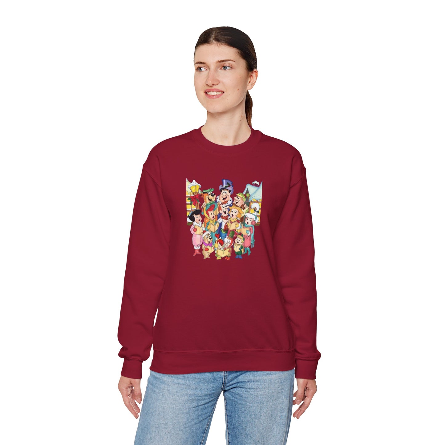 Vintage Cartoon Christmas Unisex Heavy Blend™ Crewneck Sweatshirt