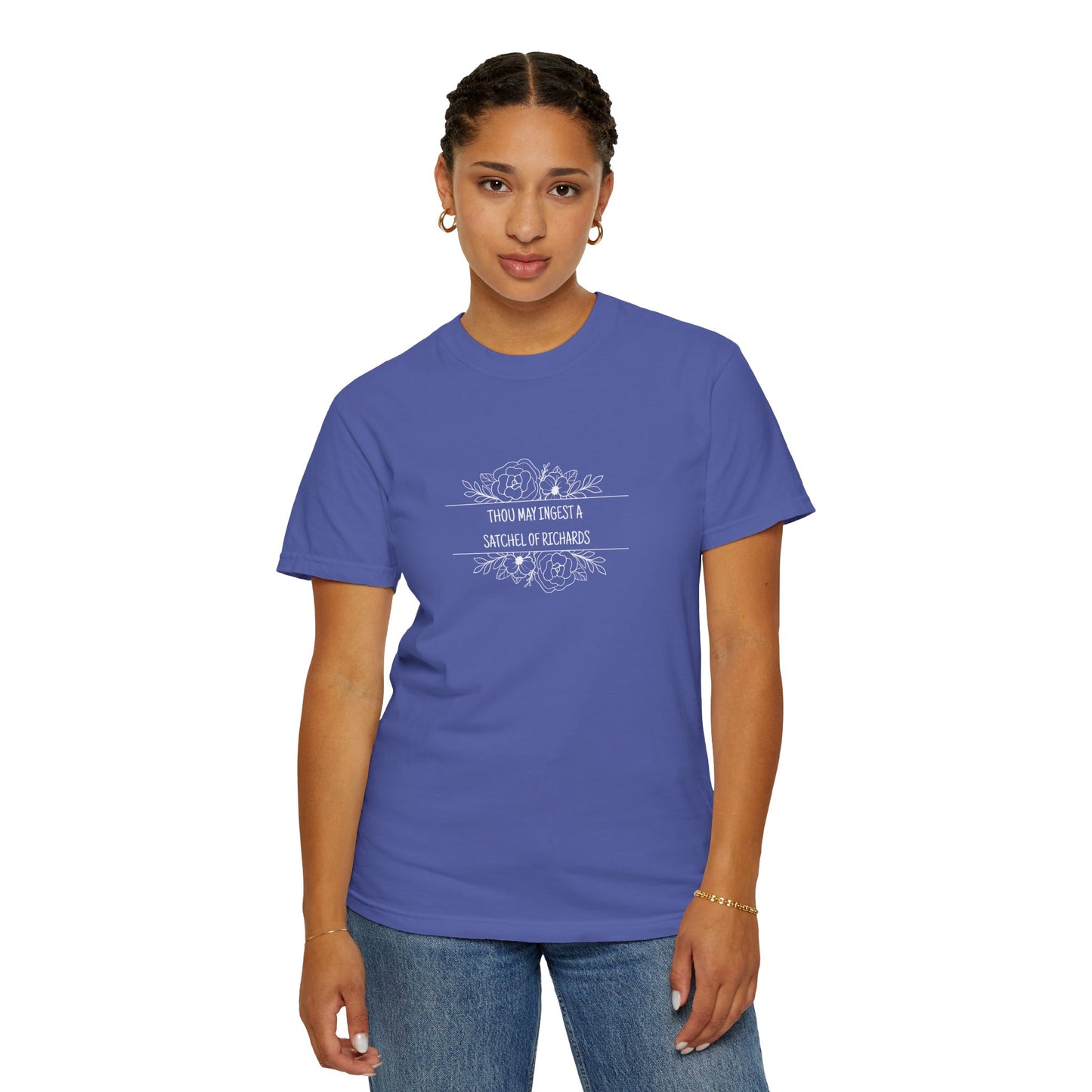 Thou May Ingest A Satchel of Richards Unisex Garment-Dyed T-shirt