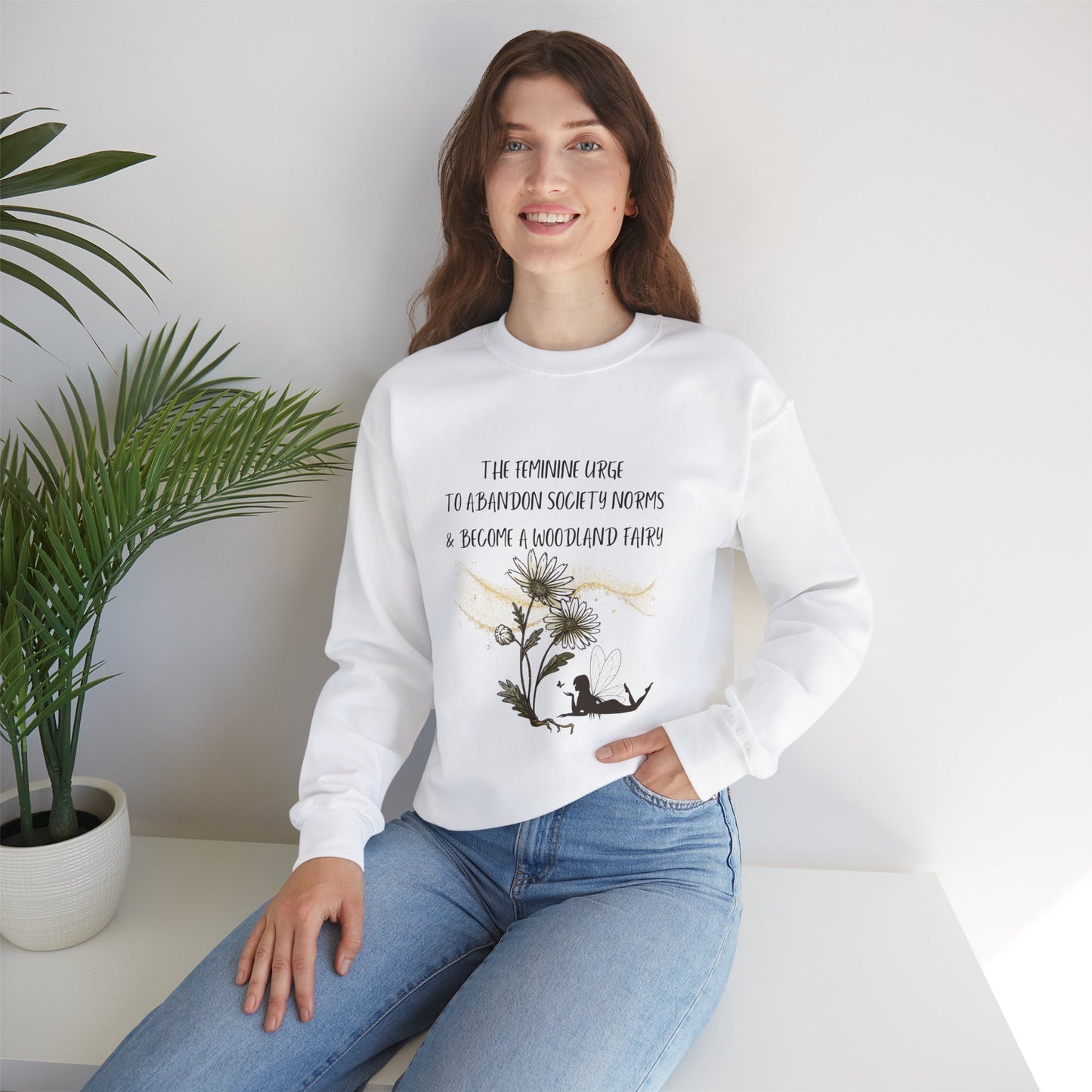 Woodland Fairy Unisex Heavy Blend™ Crewneck Sweatshirt