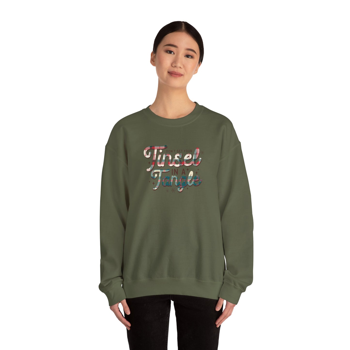 Don't Get Your Tinsel In A Tangle Heavy Blend™ Crewneck Sweatshirt