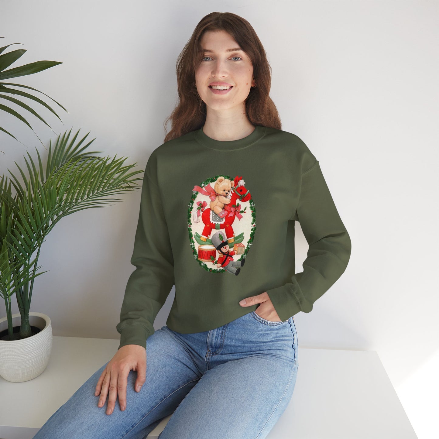 Vintage Christmas Toys Unisex Heavy Blend™ Crewneck Sweatshirt