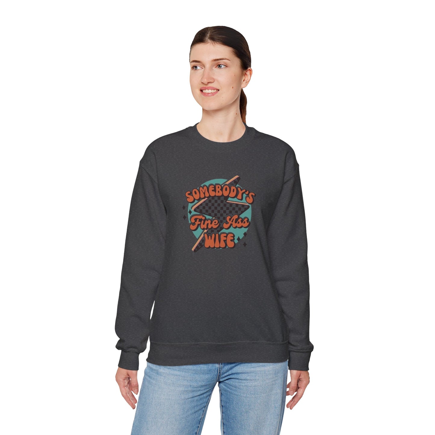 Somebody's Fine A** Wife Heavy Blend™ Crewneck Sweatshirt