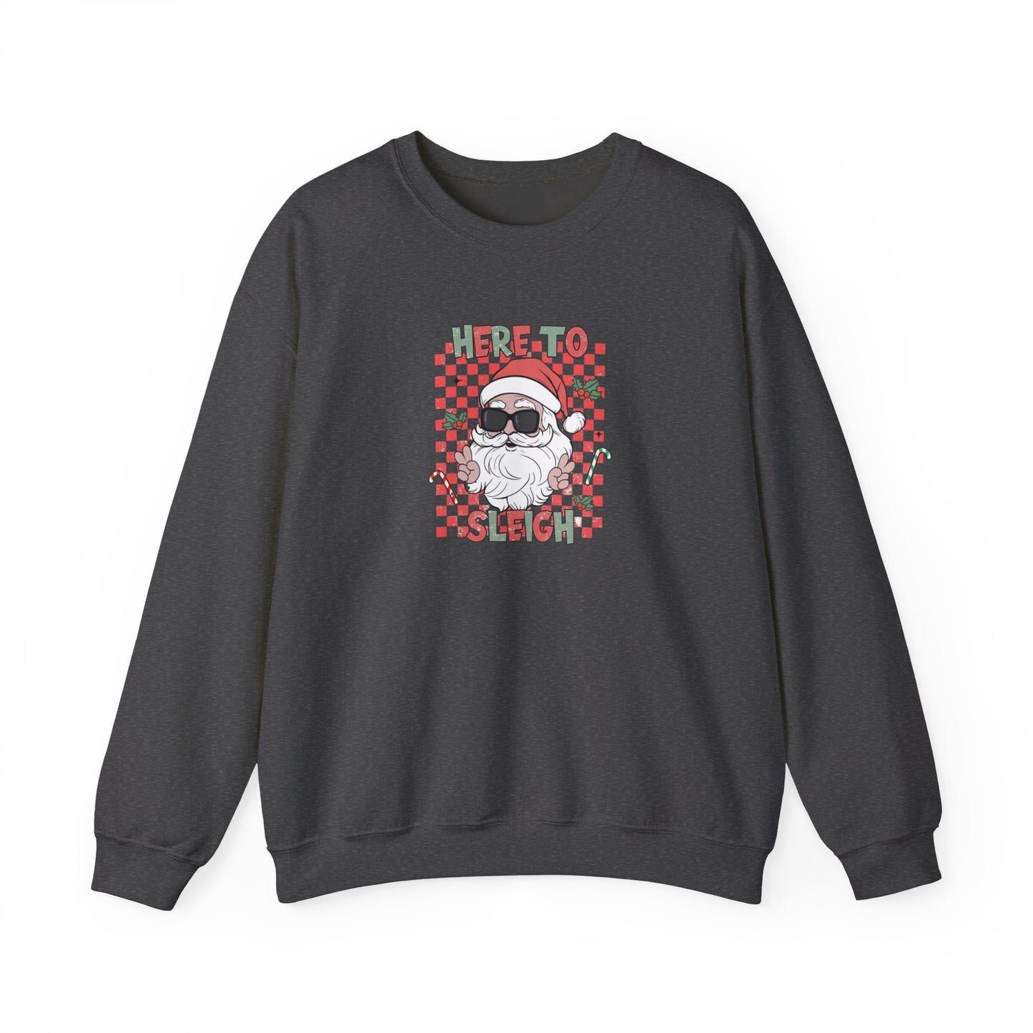 Here To Sleigh Heavy Blend™ Crewneck Sweatshirt