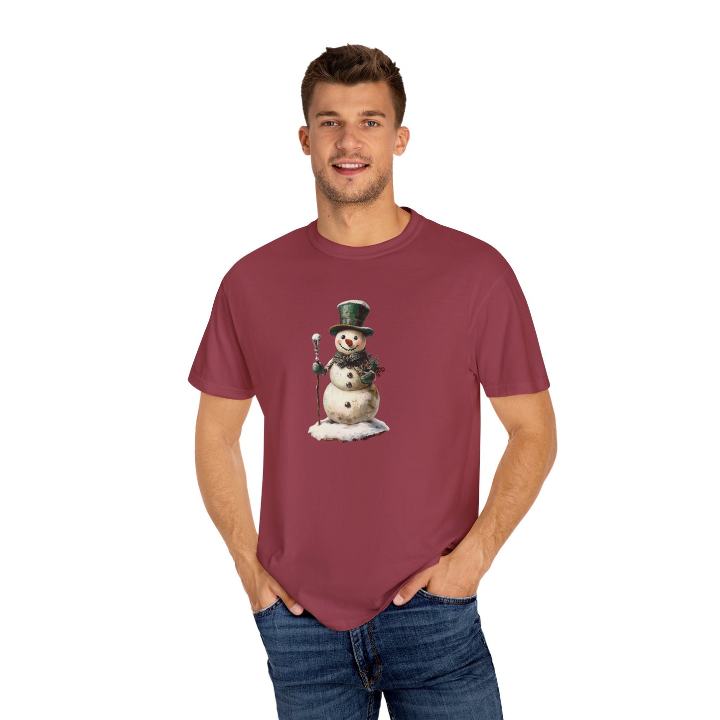 Snowman Unisex Garment-Dyed T-shirt