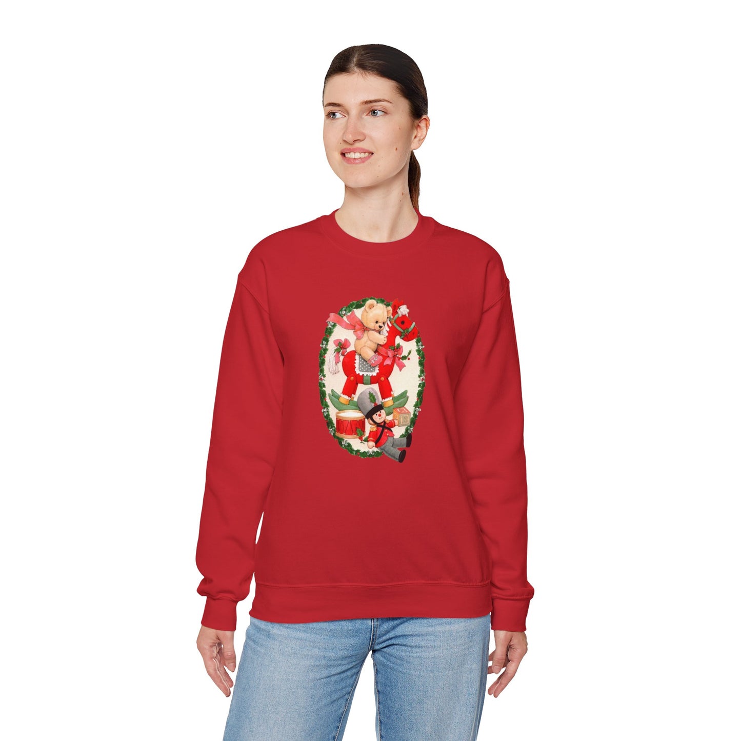 Vintage Christmas Toys Unisex Heavy Blend™ Crewneck Sweatshirt