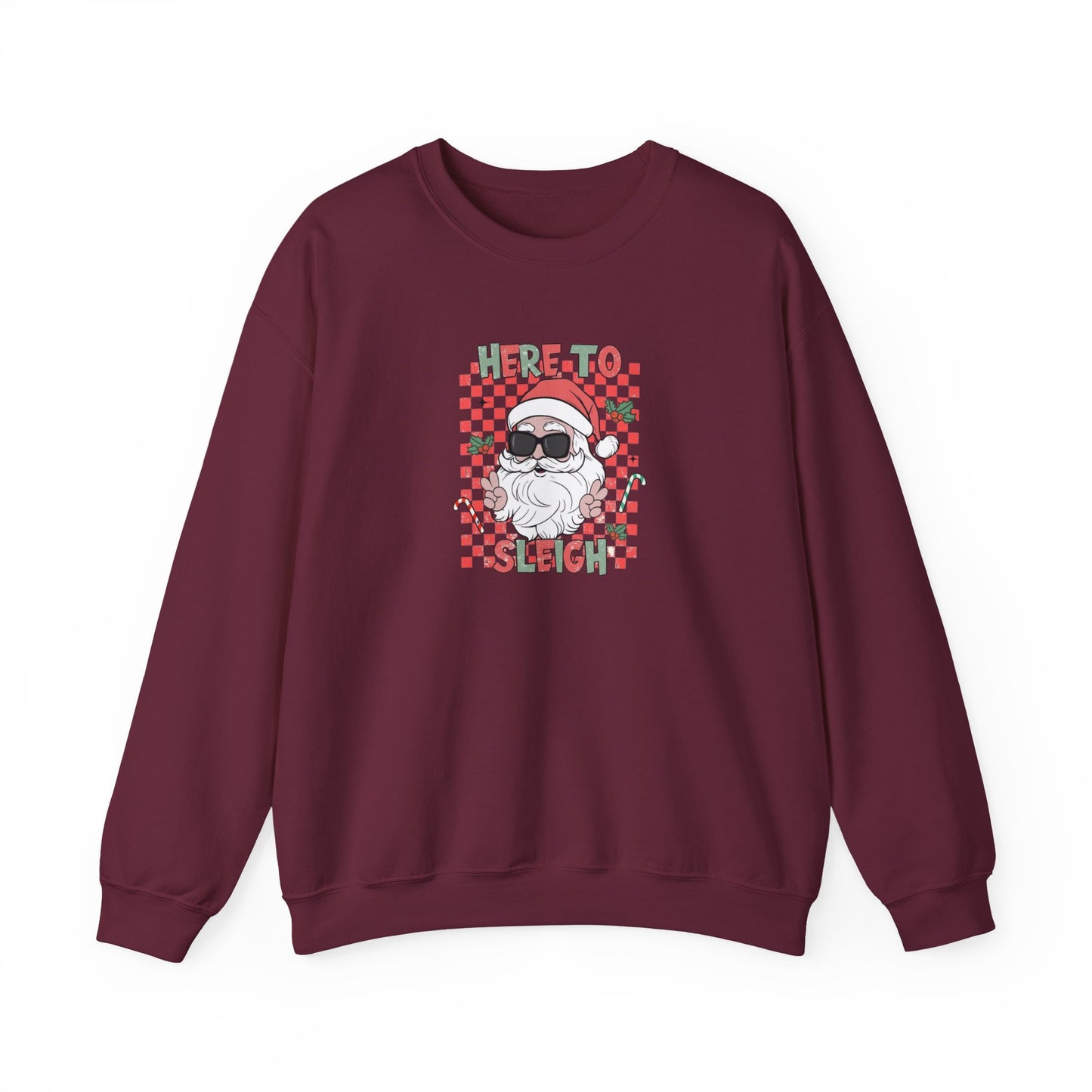 Here To Sleigh Heavy Blend™ Crewneck Sweatshirt