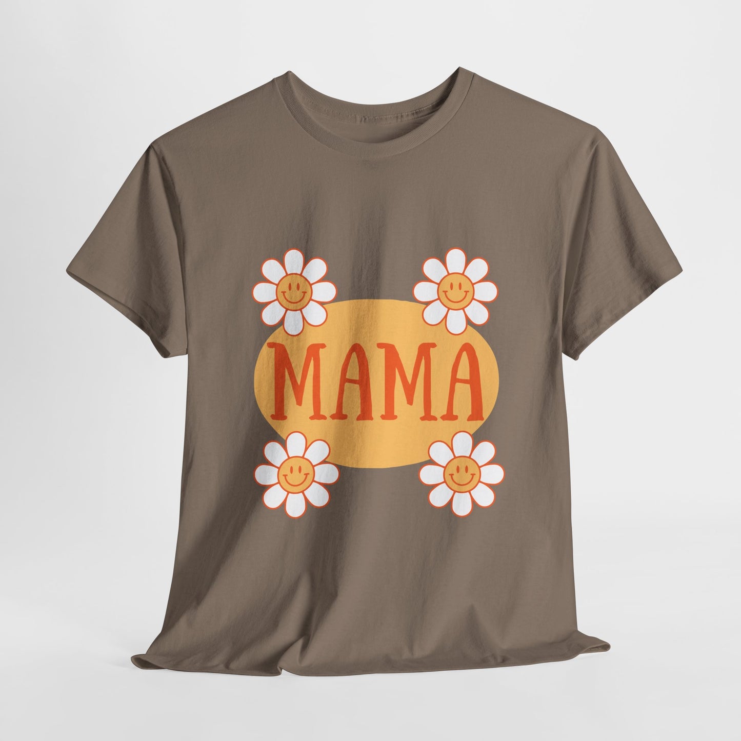 MAMA Retro Flowers Heavy Cotton Tee
